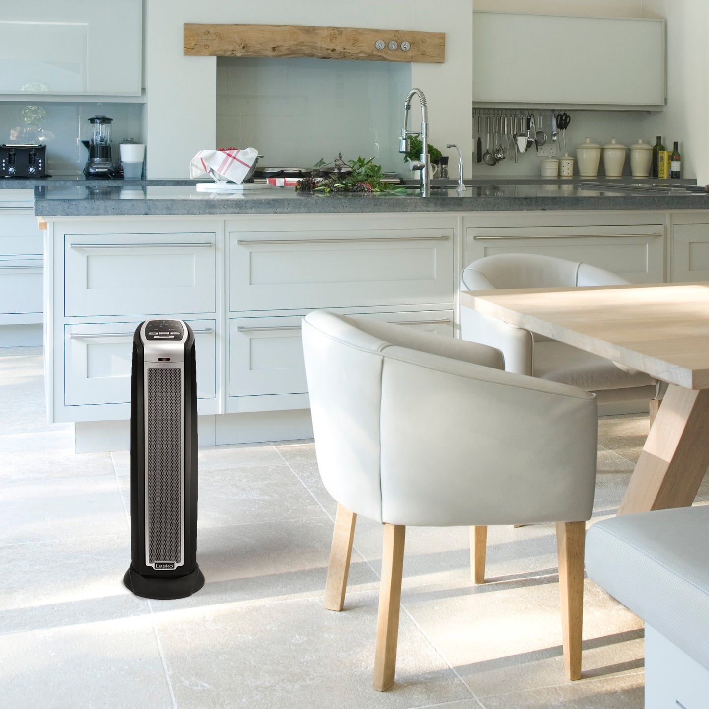 Lasko 1500W Electric Oscillating Ceramic Tower Space Heater with Remote, 5790, Black