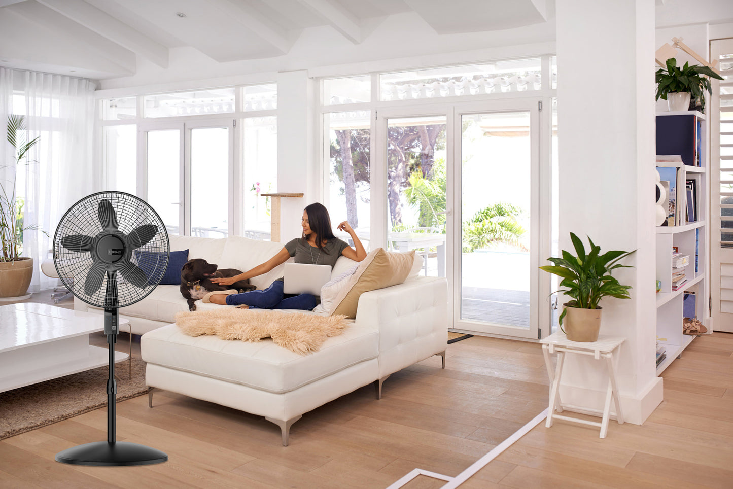 Lasko 18" Elite Collection Pedestal Fan with Remote, S18640, Black