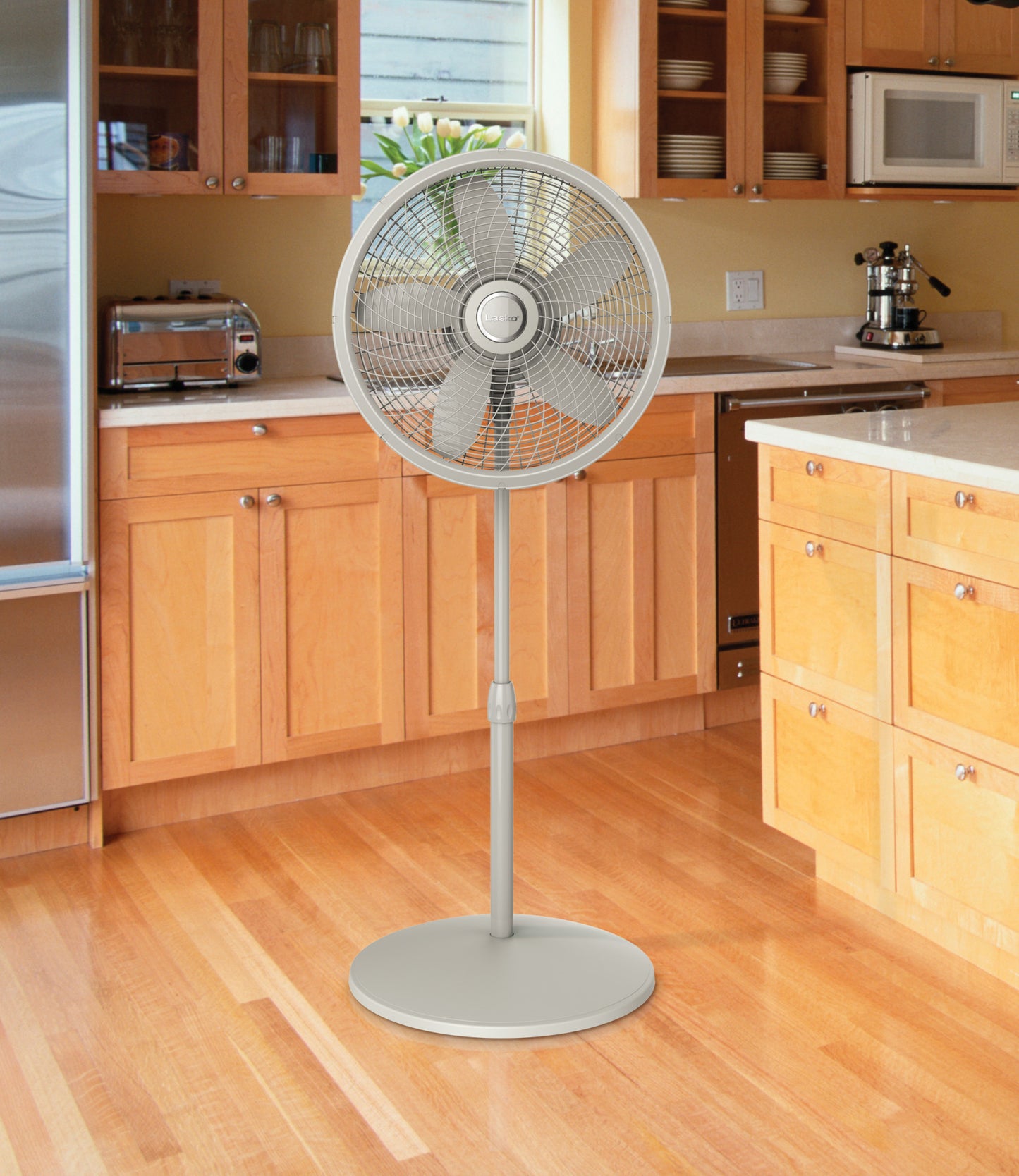 Lasko S18902 18" Adjustable Cyclone Pedestal Fan with 3 Speeds