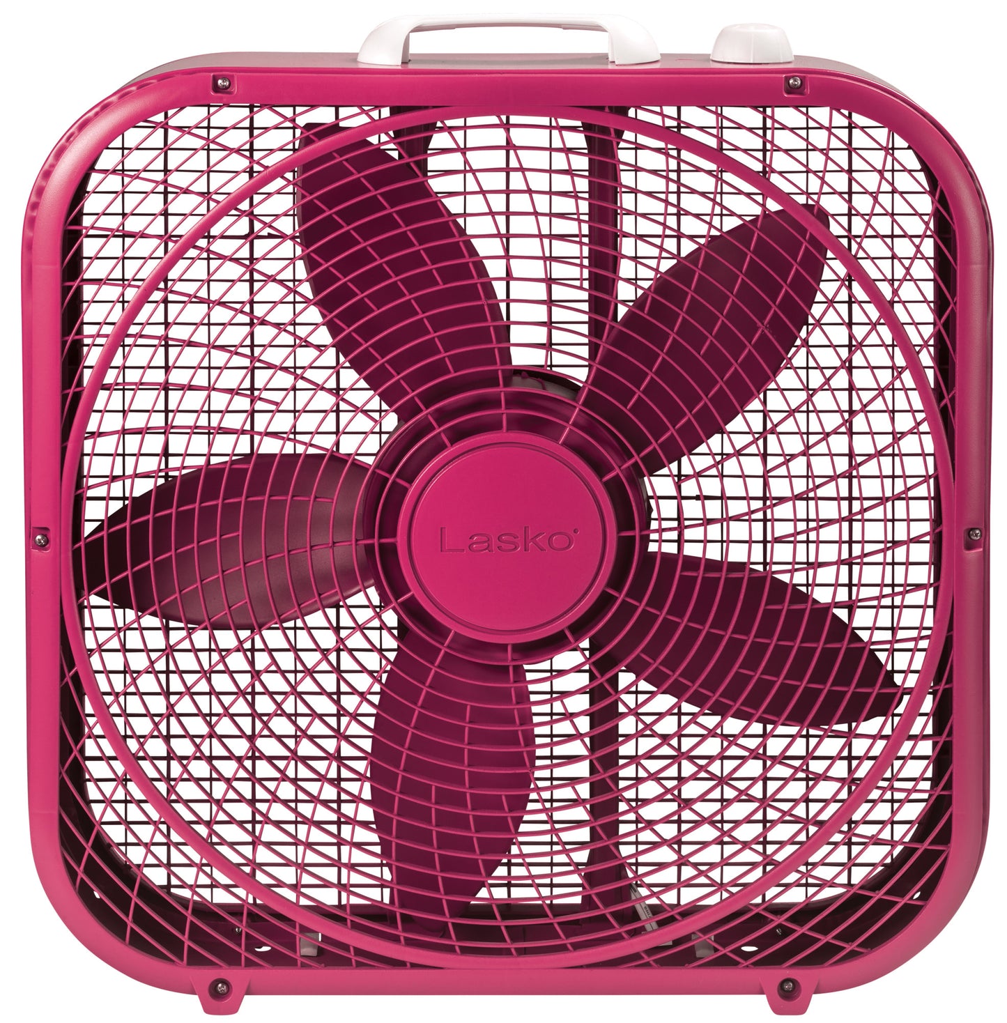 Lasko Cool Colors 20" Box Fan with 3 Speeds, B20307, Fuchsia Supreme