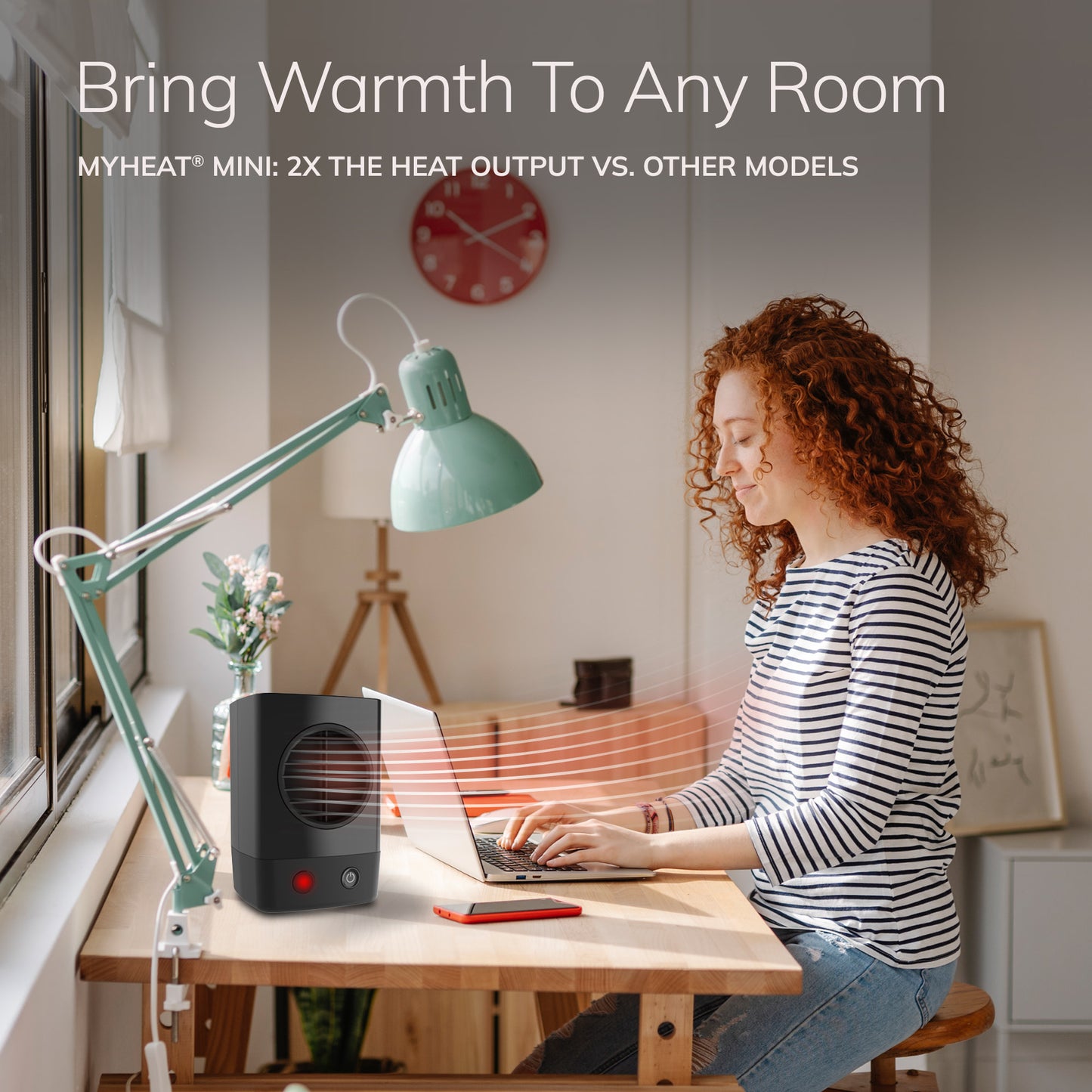 Lasko MyHeat™ Mini Personal Ceramic Heater (black)