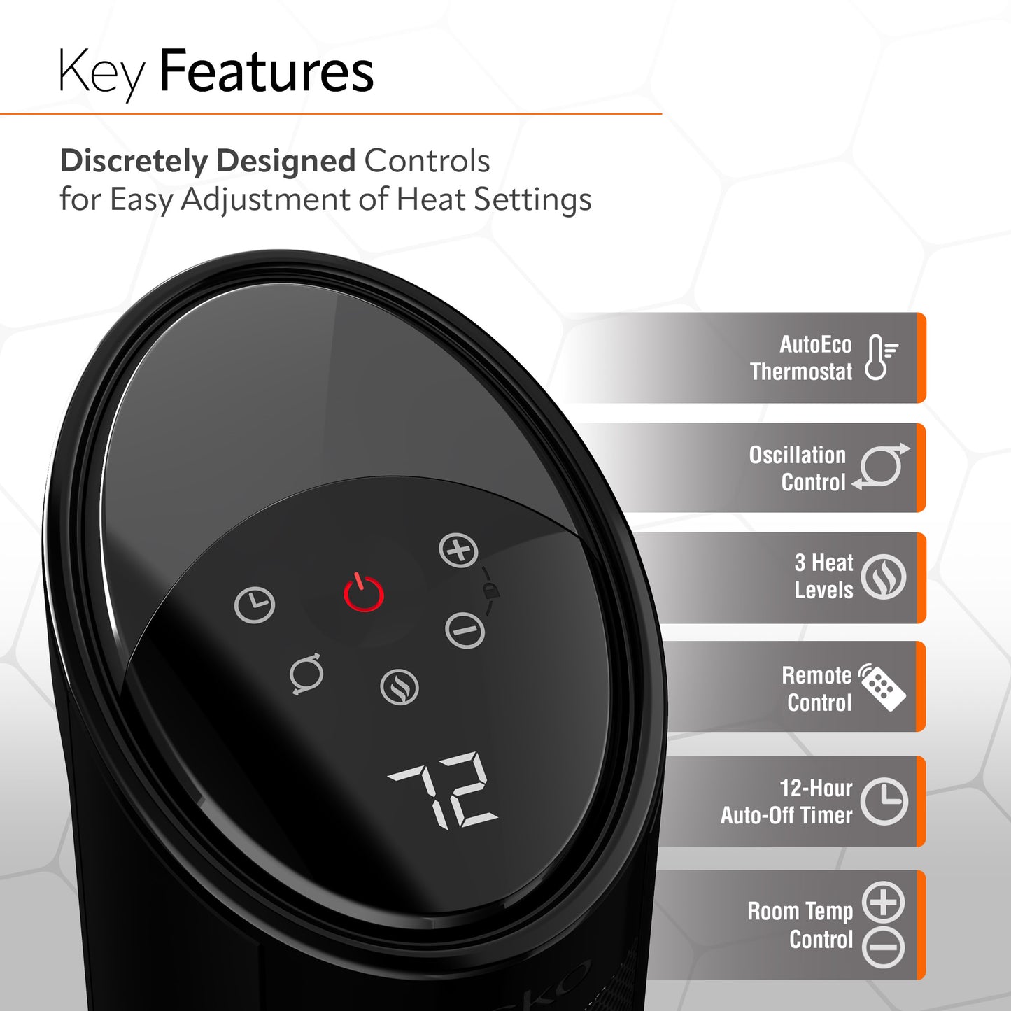 Lasko 22" Ceramic Tower Space Heater with Timer and Remote, CT22495, Black