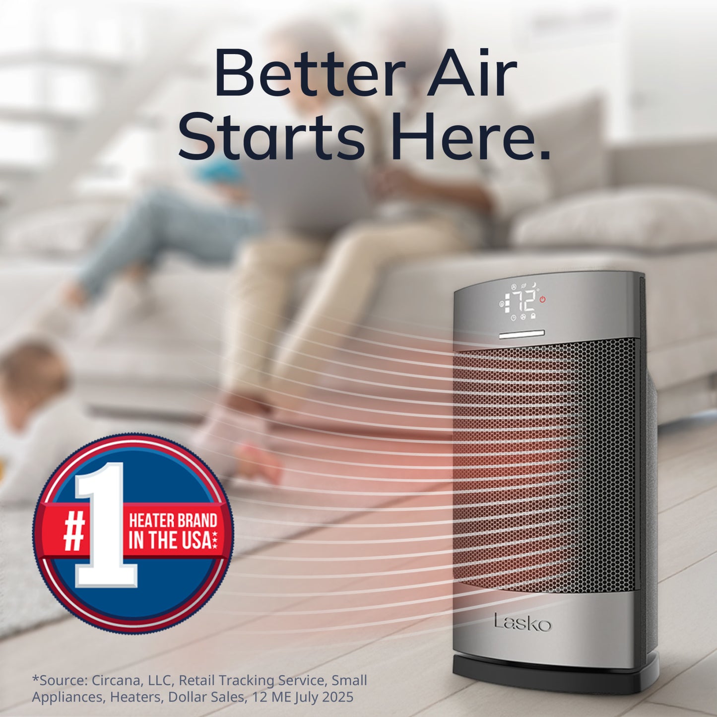 Lasko Ellipse CD12951 Ceramic Space Heater with Remote Control: Silver