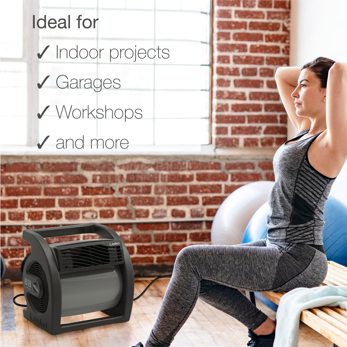 Lasko U15720 Max Performance Pivoting Utility Fan