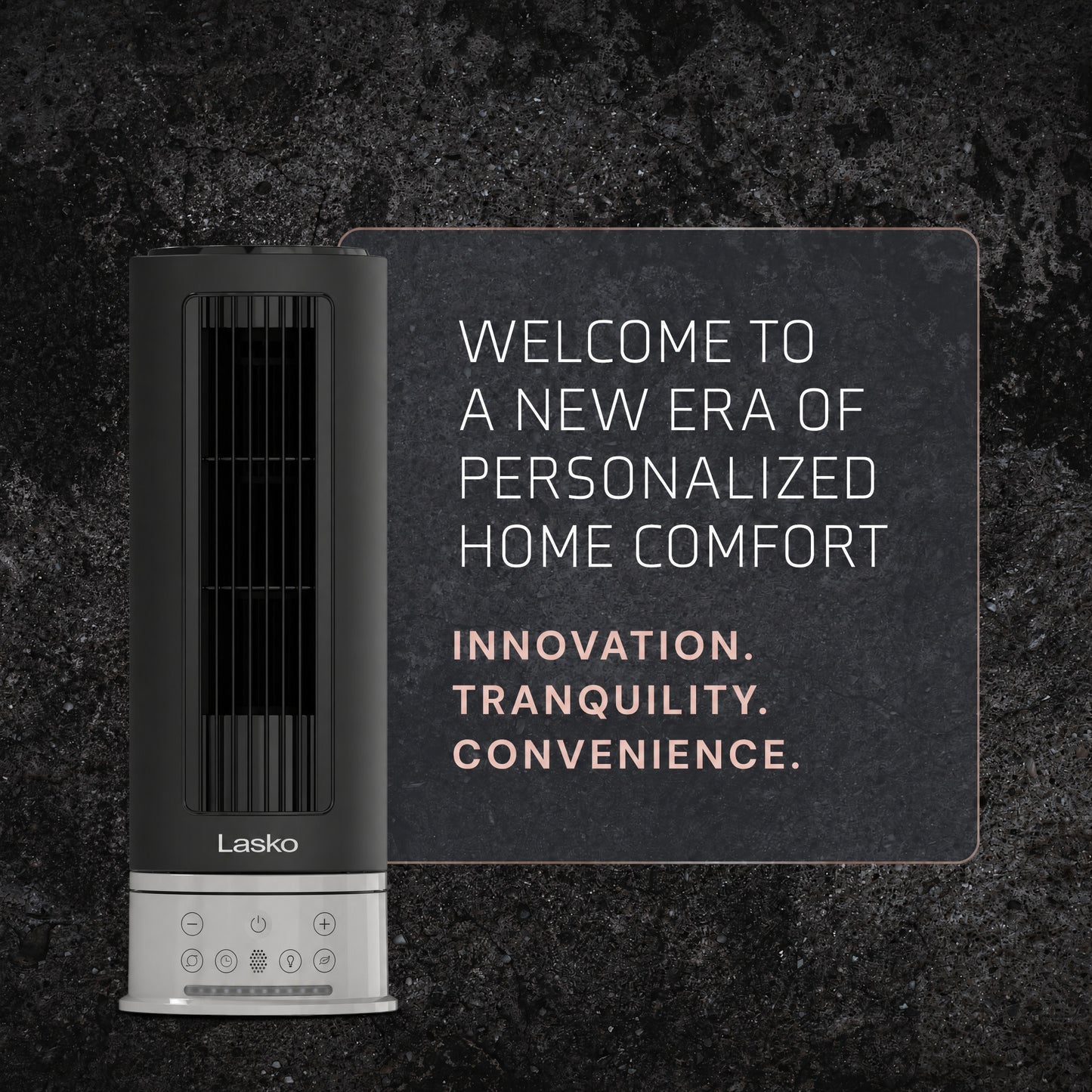 Lasko Pinnacle 15" DC Table Fan: Oscillating, 12-Speed, 15° Tilt, Remote, Black