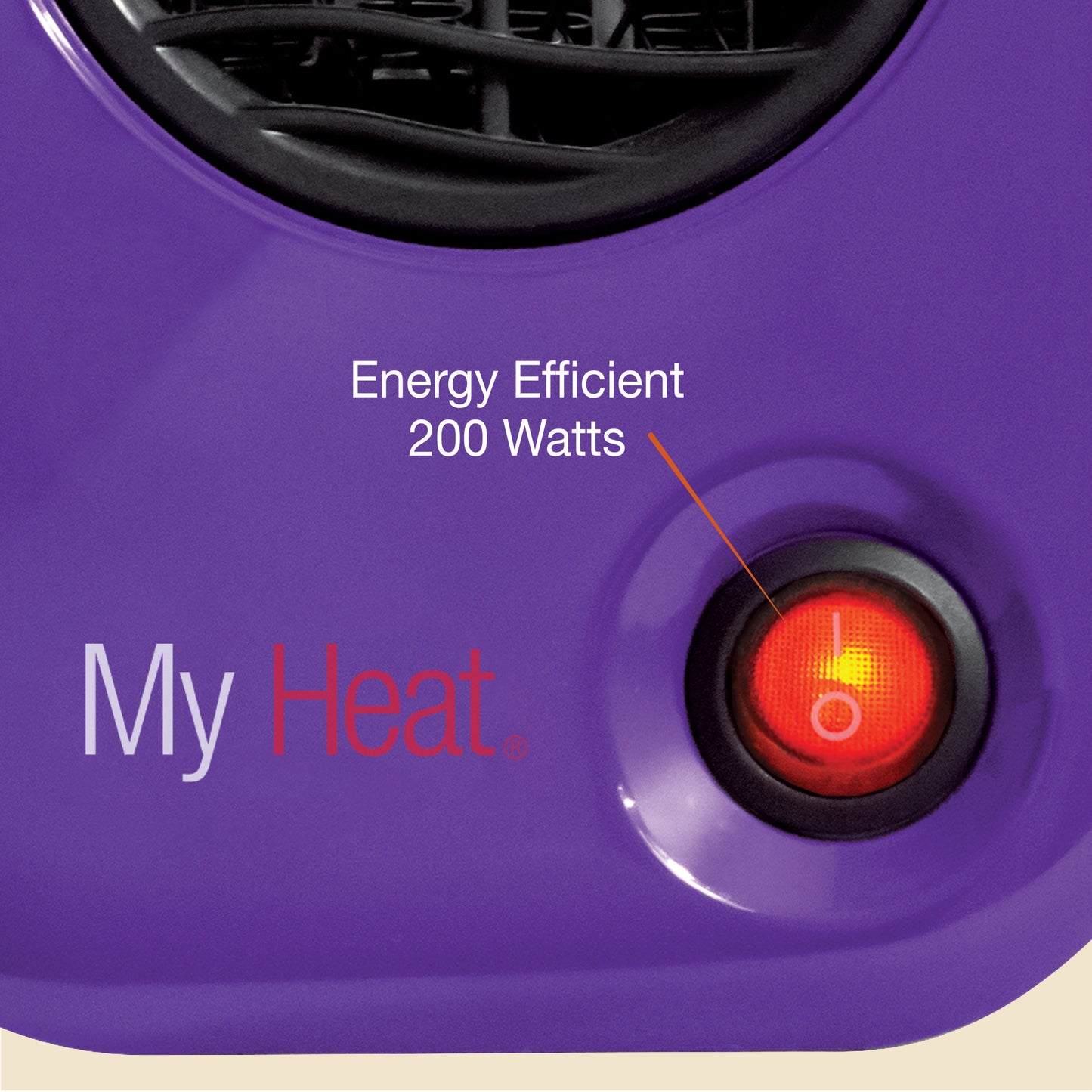 Lasko 200W MyHeat Personal Desk/Tabletop Space Heater with Simple Controls, 106, Purple