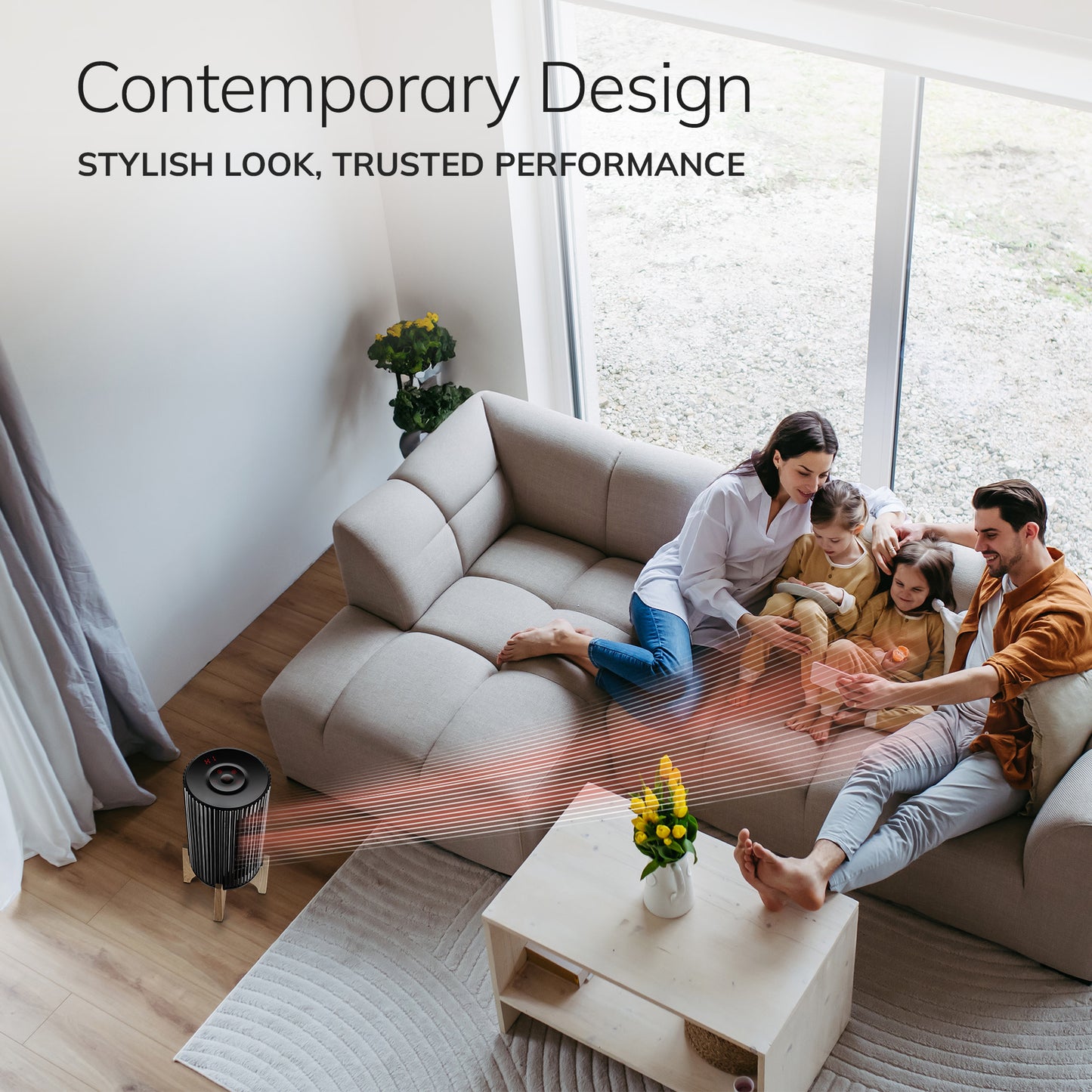 Lasko CX16550  Artisan Series Ceramic Space Heater and Base with Remote Control, Black