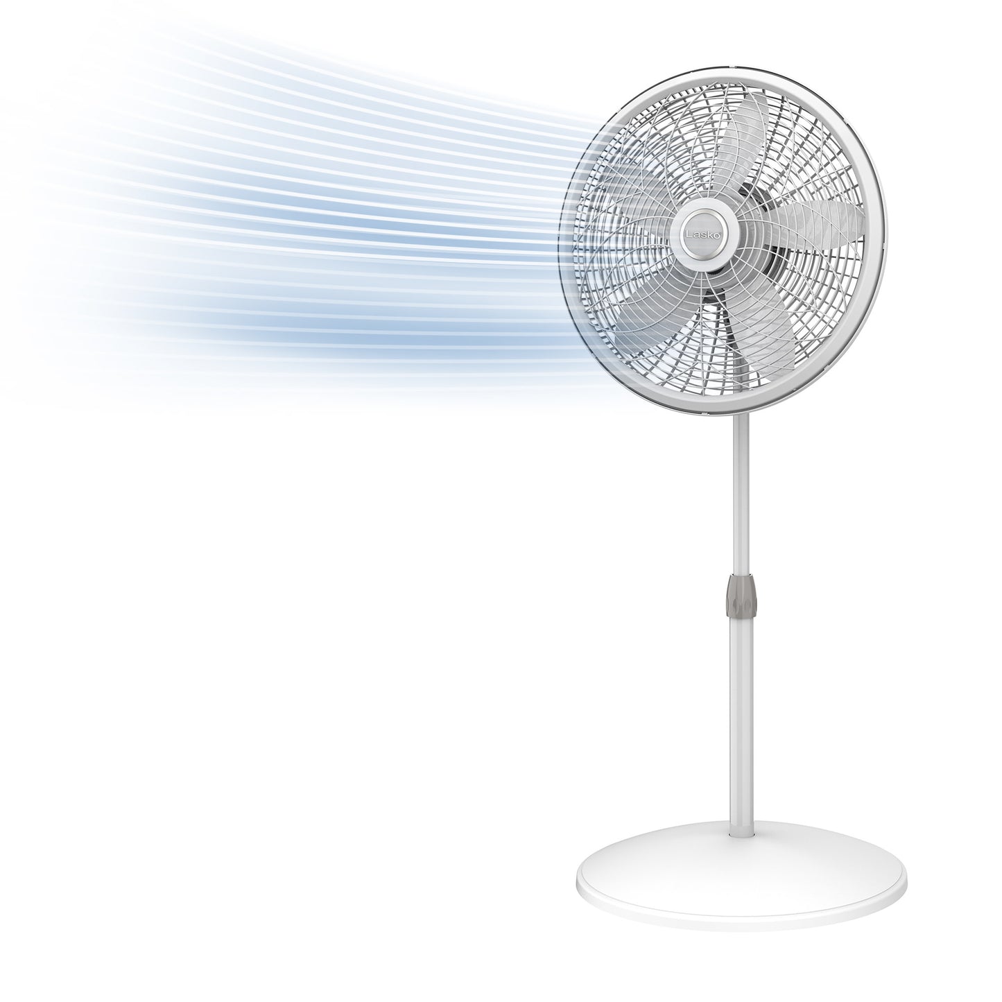Lasko 18" Oscillating 3-Speed Elegance & Performance Pedestal Fan, 1820, White