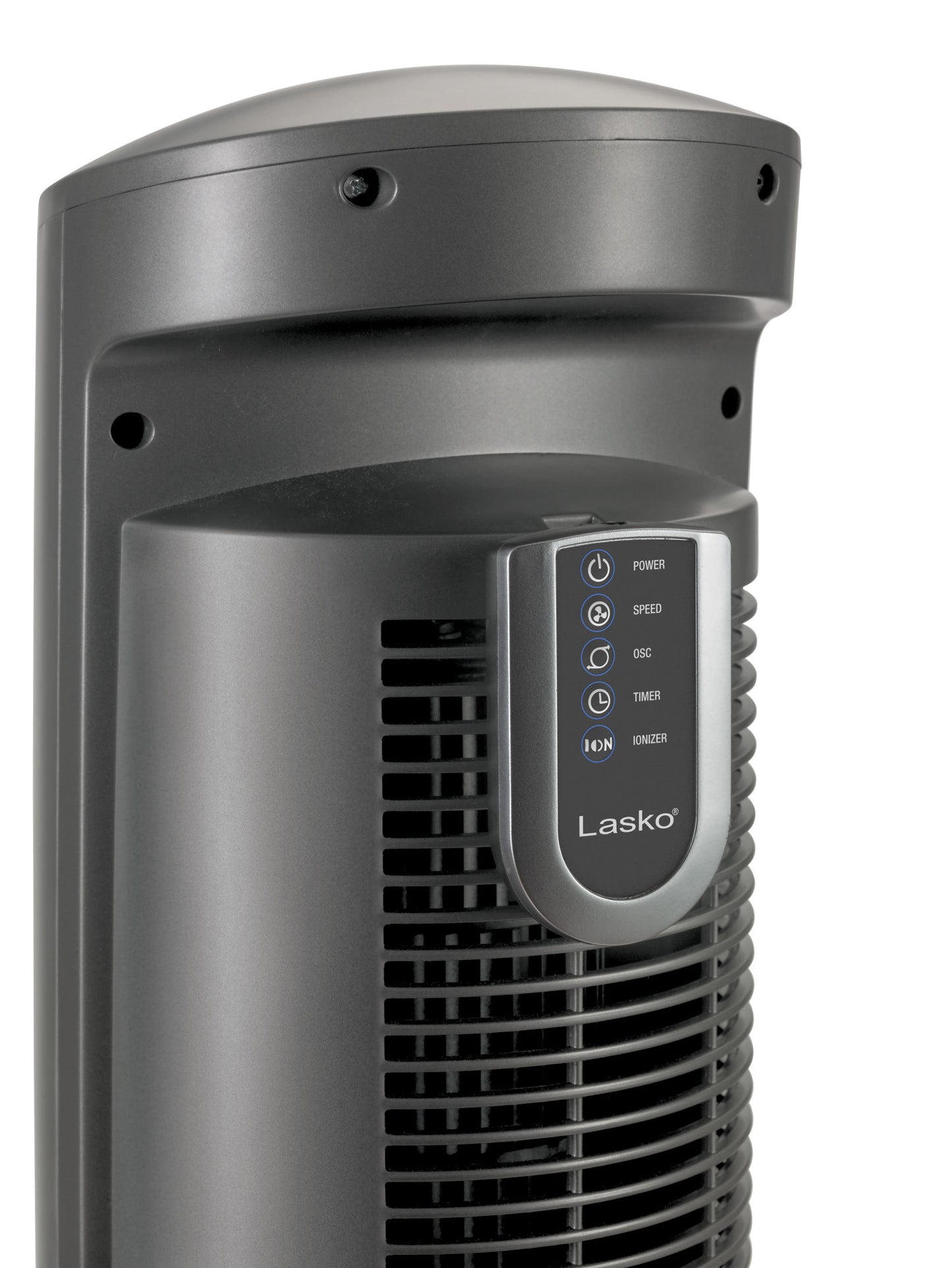 Lasko 42" Wind Curve Tower Fan with Ionizer and Remote, 2551, Silver