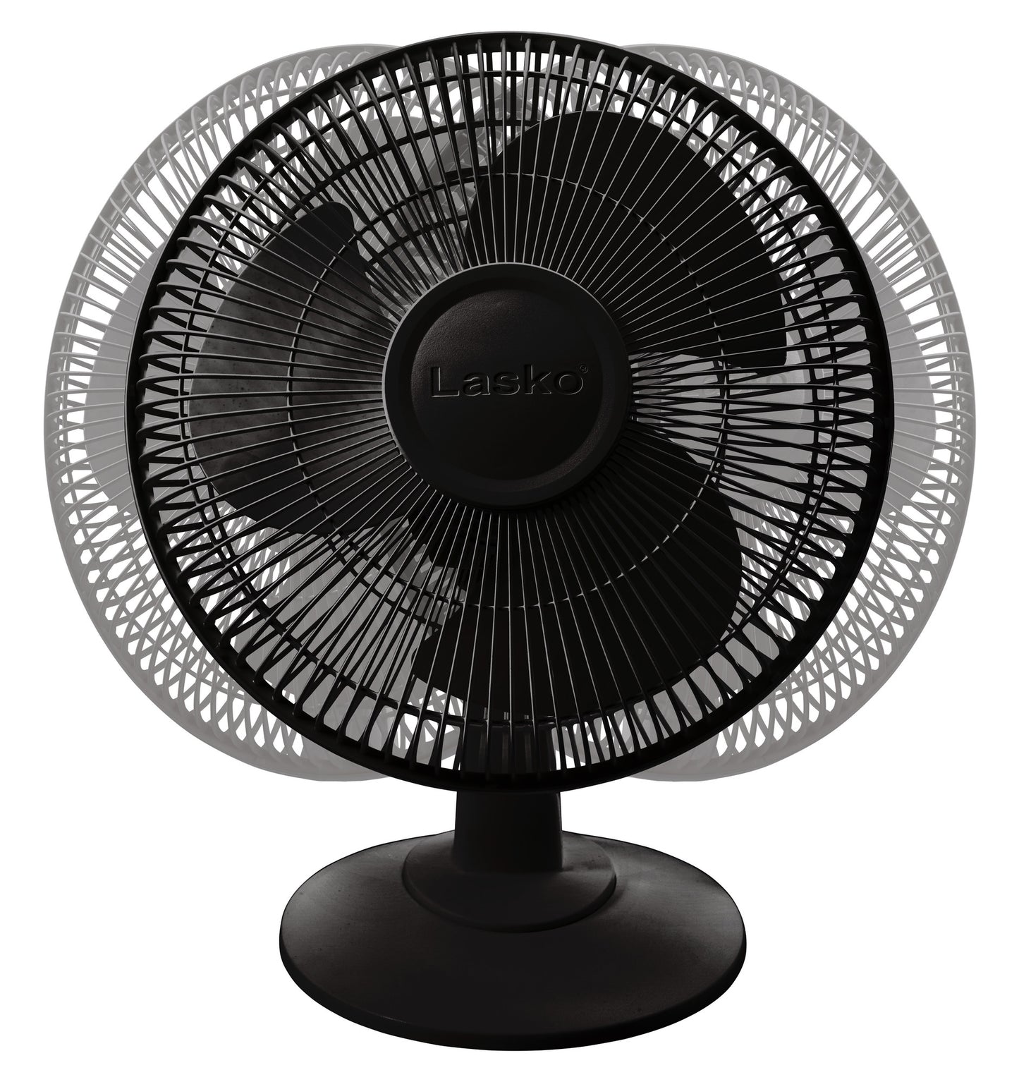 Lasko 12" 3-Speed Oscillating Table Fan with Tilt-back, 2017, Black