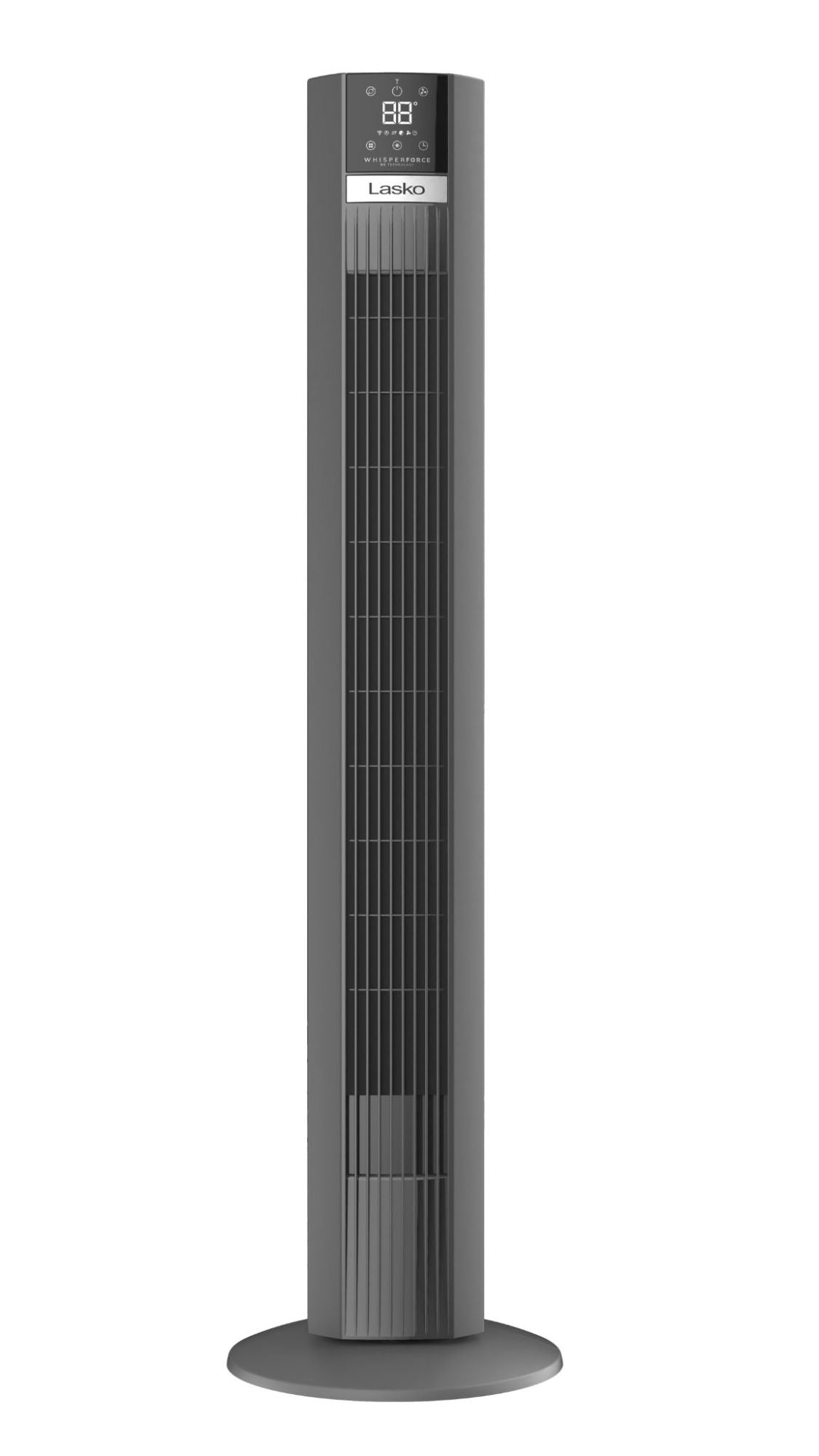 Lasko TDC48 WhisperForce™ DC Aria™ 48" Tower Fan (12-speed, remote, gray)
