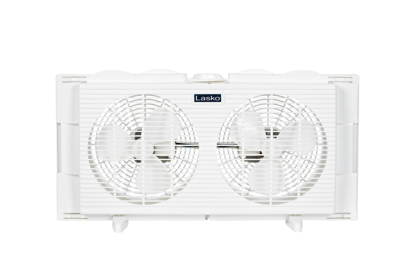 Lasko 2-Speed Twin Window Fan with Expander Panels, 2137, White