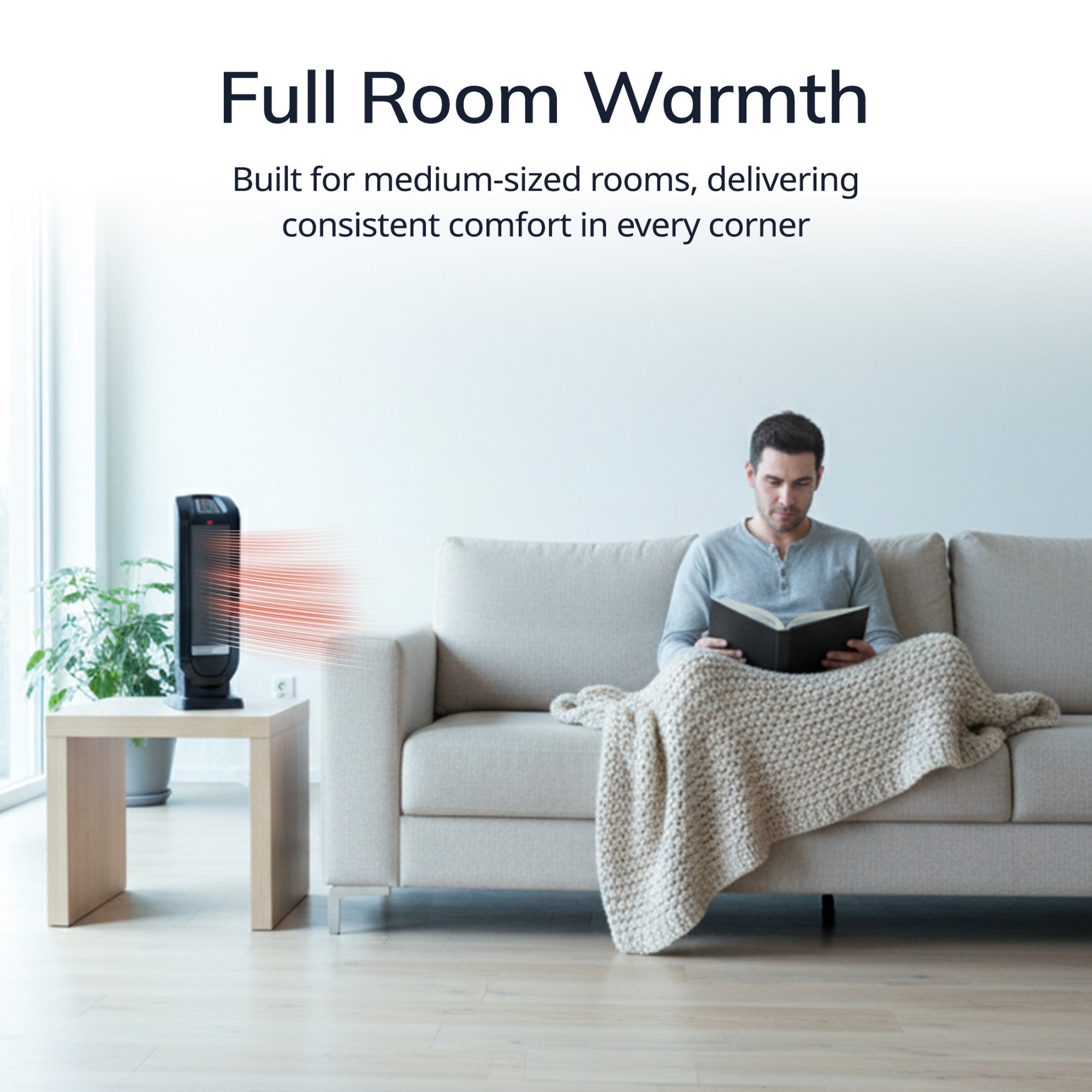 Lasko 22 in. 1500W Ceramic Tower Space Heater with Digital Display