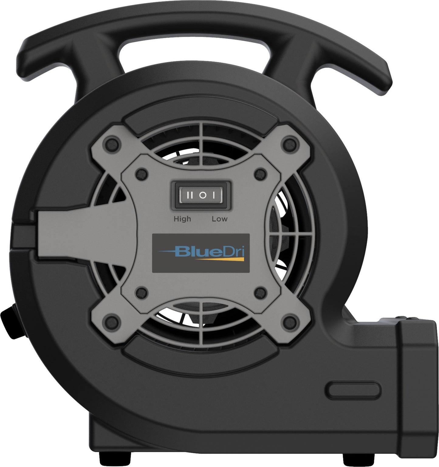 BlueDri ⅛ HP 13" Air Mover & Blower Fan: 2-Speed, High Velocity, Black