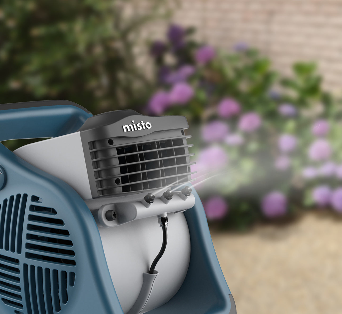 Lasko 15" Pivoting Misto Outdoor Misting Fan with GFCI Cord and 3 Speeds, 7054, Blue