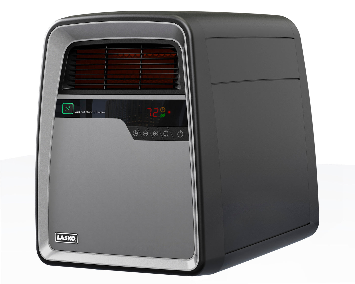 Lasko Cool-Touch Infrared Quartz Space Heater with Timer and Remote Control, 6101, Gray
