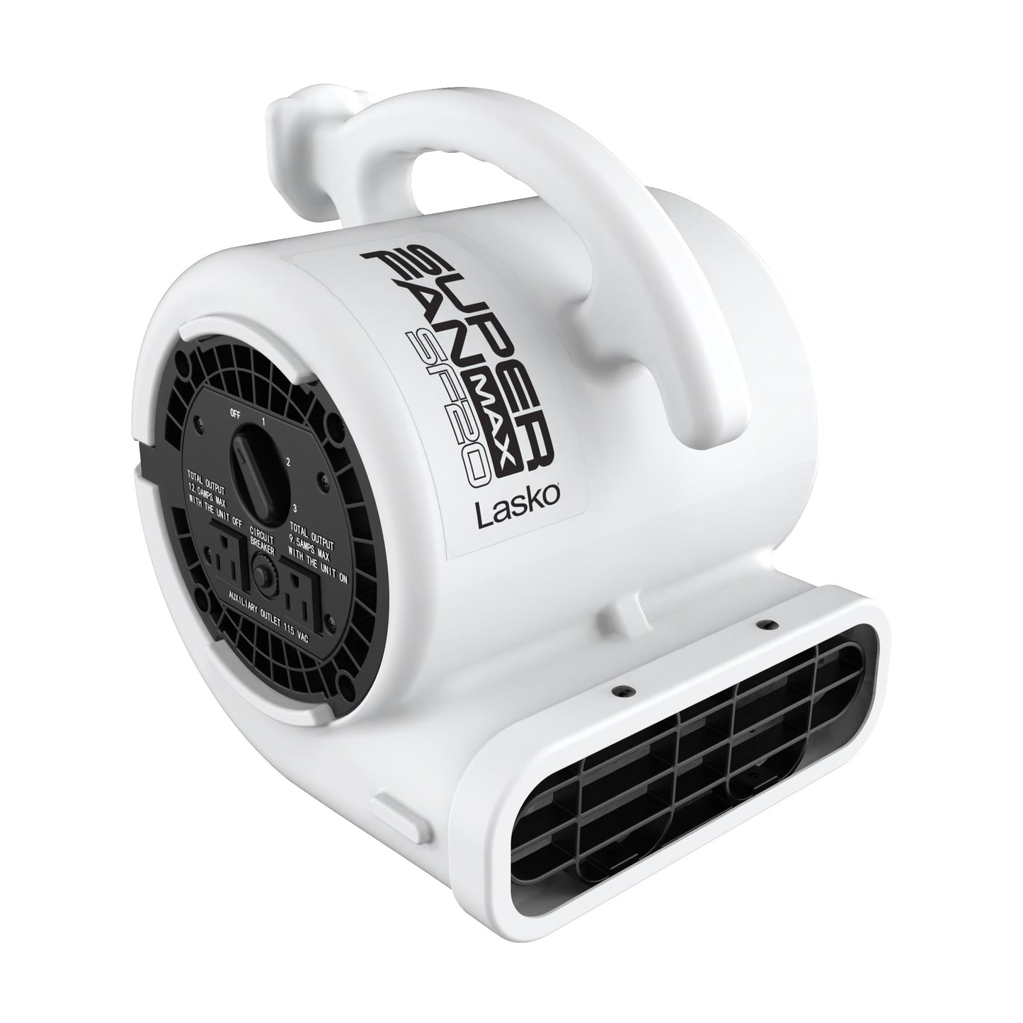 Lasko SF-20-G2 Super Fan Max Multi-Purpose Compact Air Mover, Gray