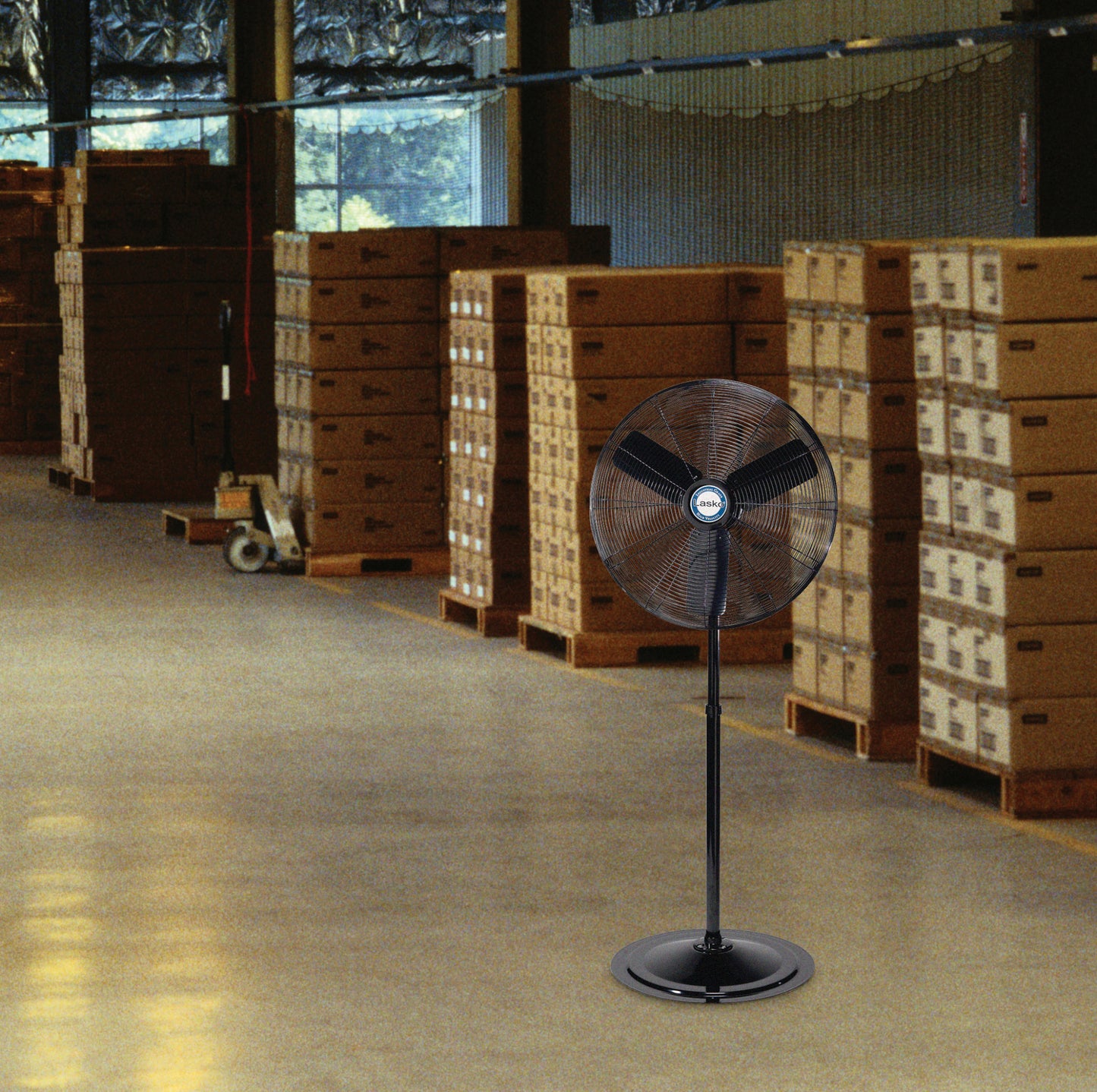 Lasko Oscillating Industrial Grade Pedestal Fan, 3135, Black