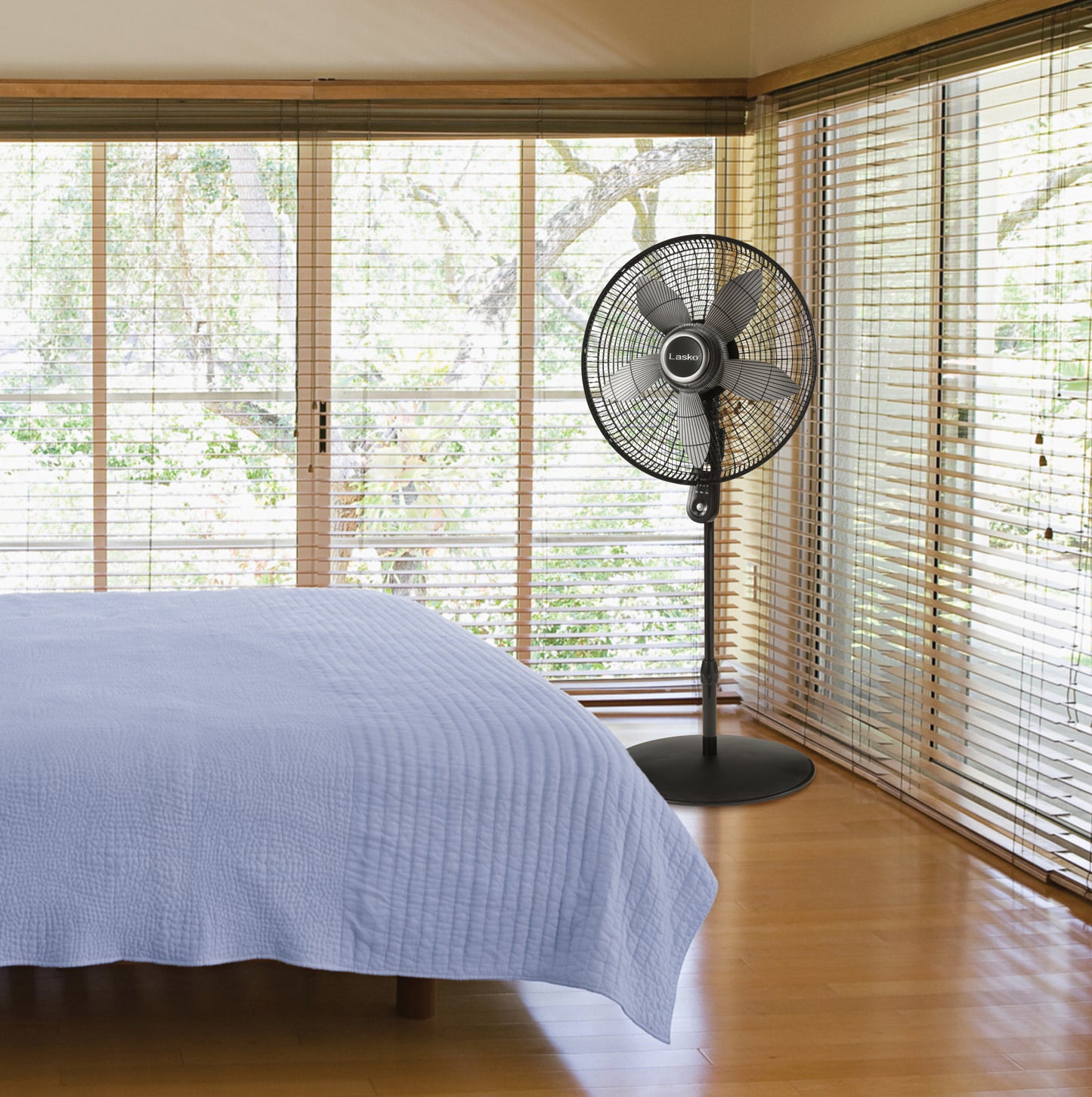 Lasko S20620 20" 4-Speed Pedestal Fan with Remote Control