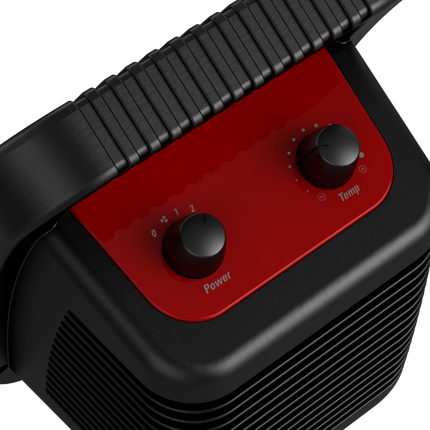 Lasko Utility Ceramic Heater with Adjustable Thermostat, CU12110, Black/Red