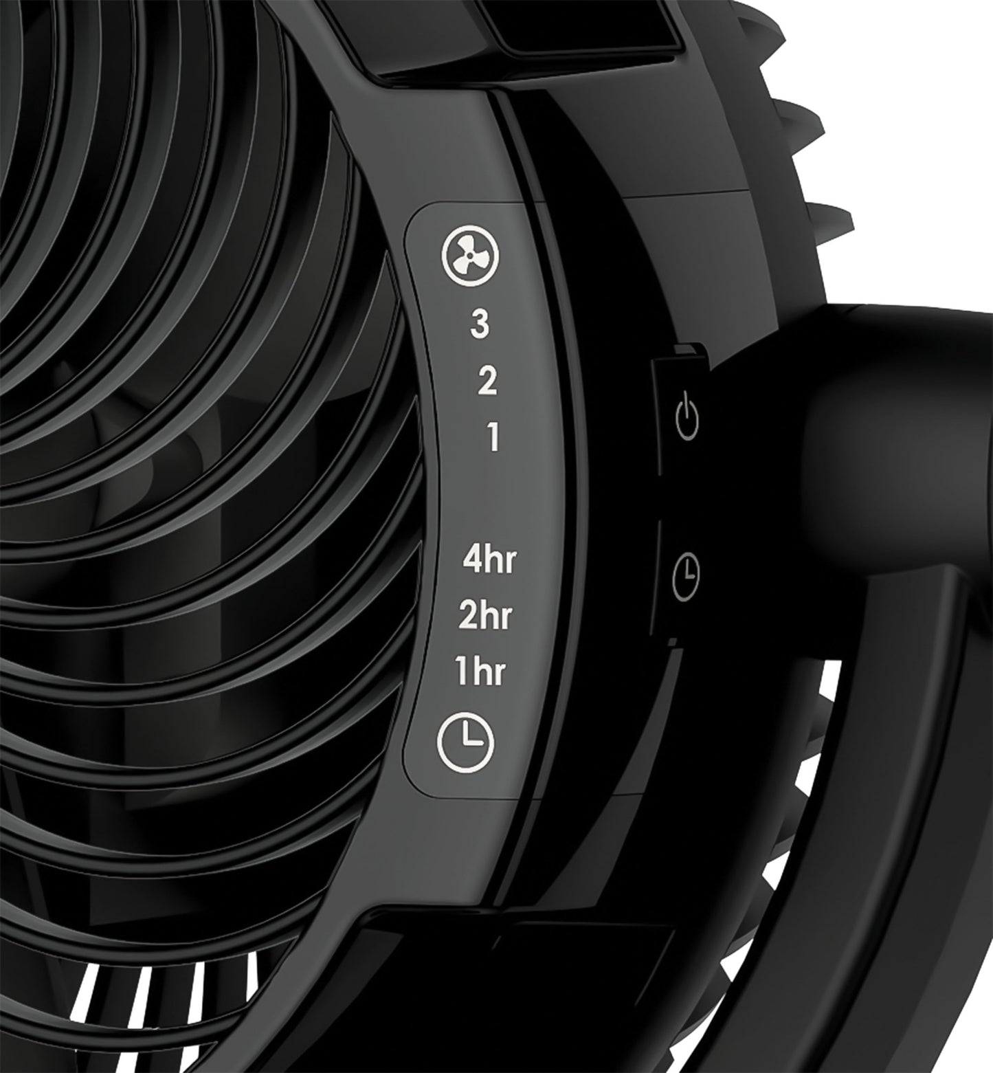 Lasko 34" Compact Power Pedestal Fan with Timer, S08590, Black