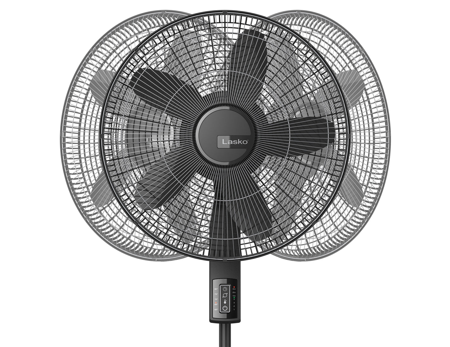 Lasko 18" Elite Collection 4-Speed Pedestal Fan with Remote, S18610, Black