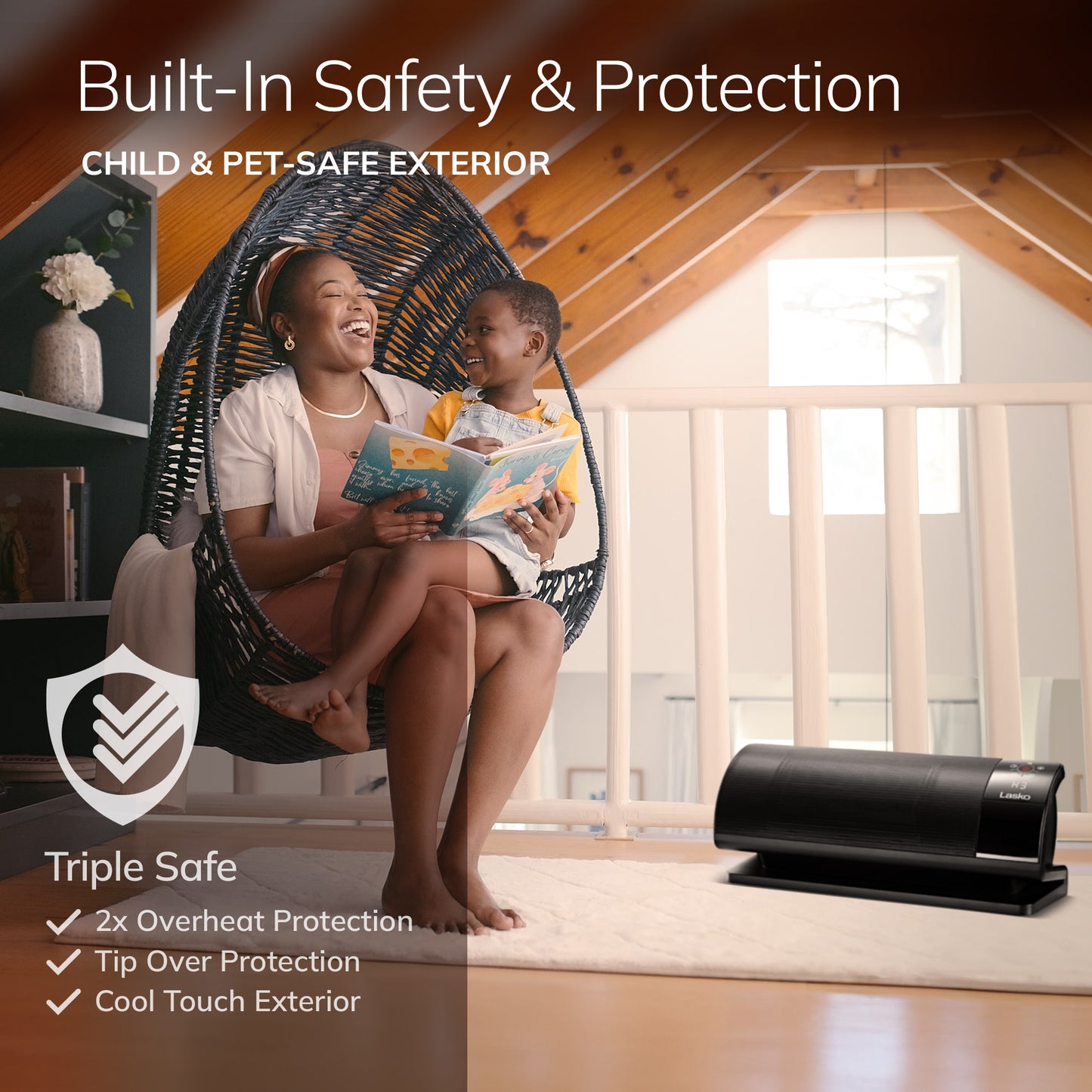 Lasko CL22100 1500W Low Profile Baseboard Space Heater with Remote Control: Black