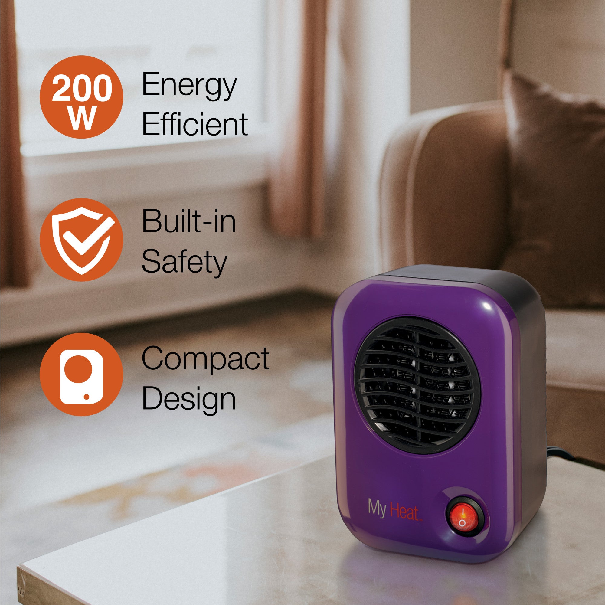 Lasko 200W MyHeat Personal Desk/Tabletop Space Heater with Simple