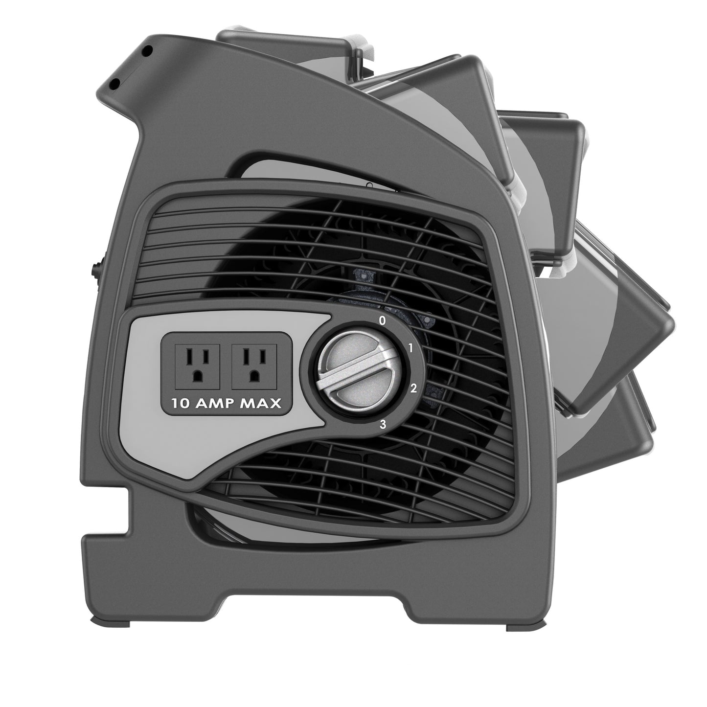 Lasko Max Performance Pivoting Utility Blower Floor Fan with Accessory Outlet, U15701, Black