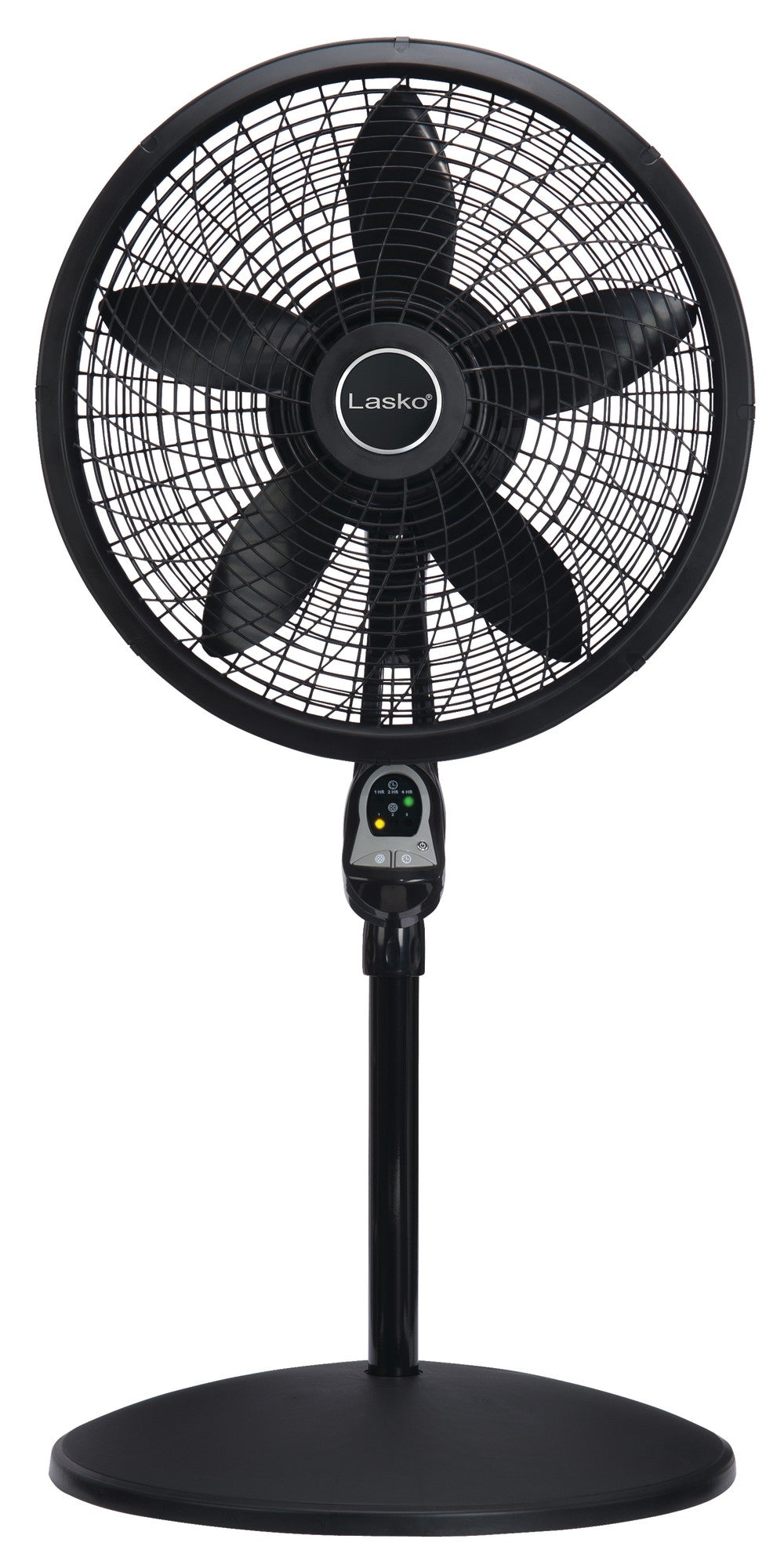 Lasko 18" 3-Speed Oscillating Cyclone Pedestal Fan with Remote and Timer, 1843, Black