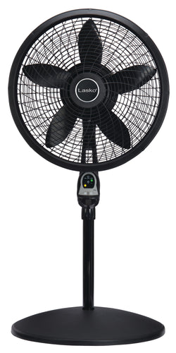 Front view of Lasko 18-inch Cyclone pedestal fan.
