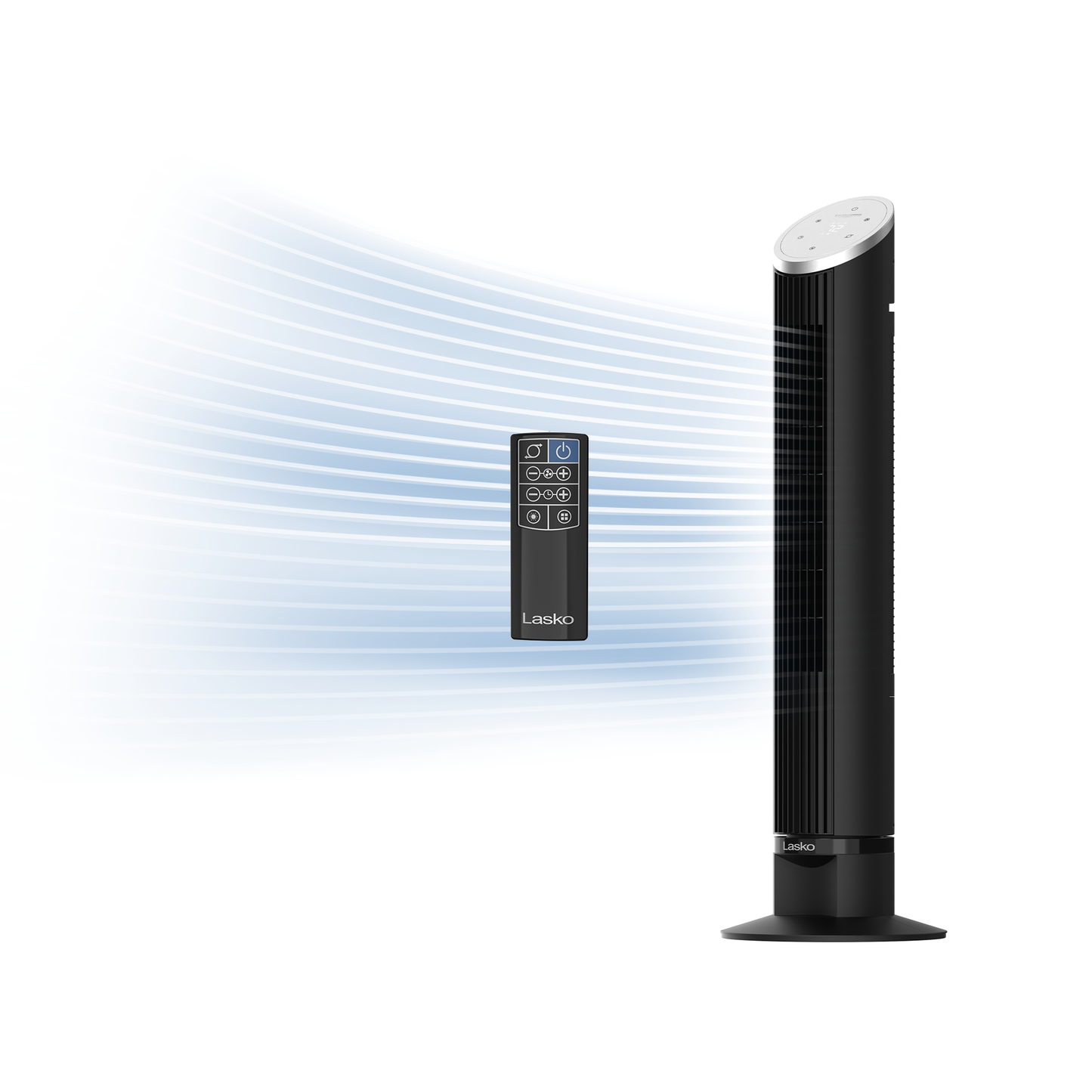 Lasko Ascend 36" DC Tower Fan: Oscillating, 12-Speed, Remote, Timer, Black