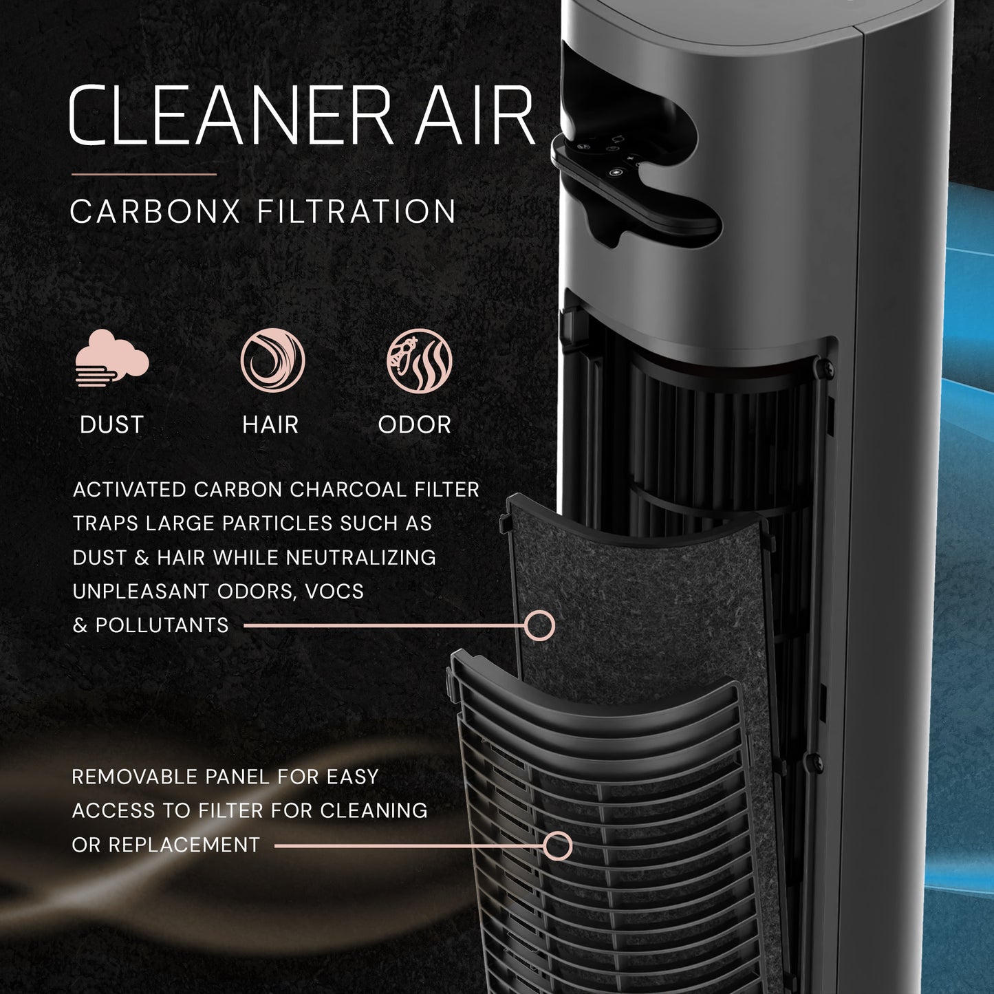 Lasko Summit Pinnacle DST100 40" Oscillating DC Motor Tower Fan with Remote Control: Black