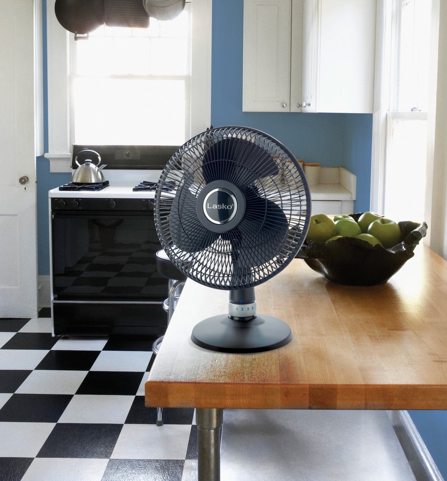 Lasko 12" 3- Speed Performance Table Fan, 2027, Black