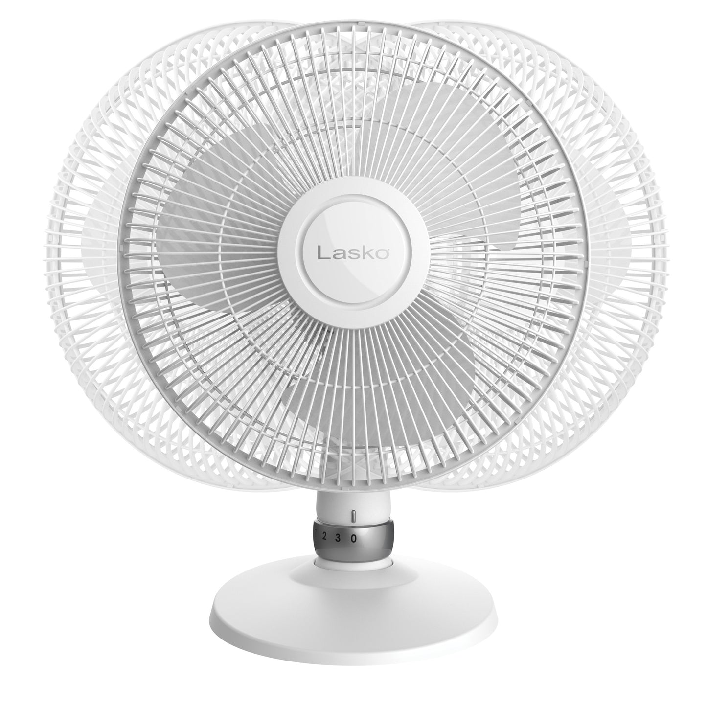 Lasko 12" Oscillating 3-Speed Personal Table Fan, D12225, White
