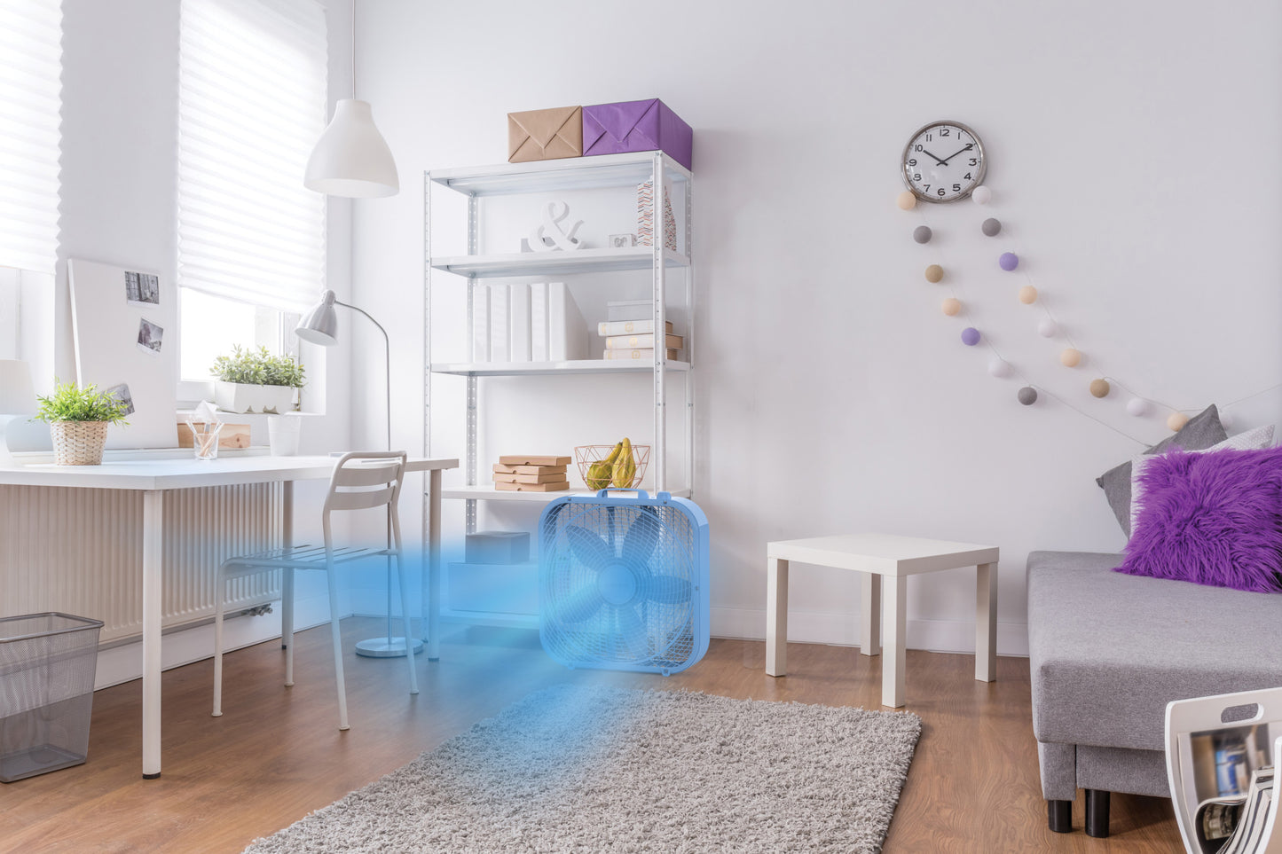 Lasko 20" Cool Colors® Box Fan with 3 Speeds, Blue, B20310