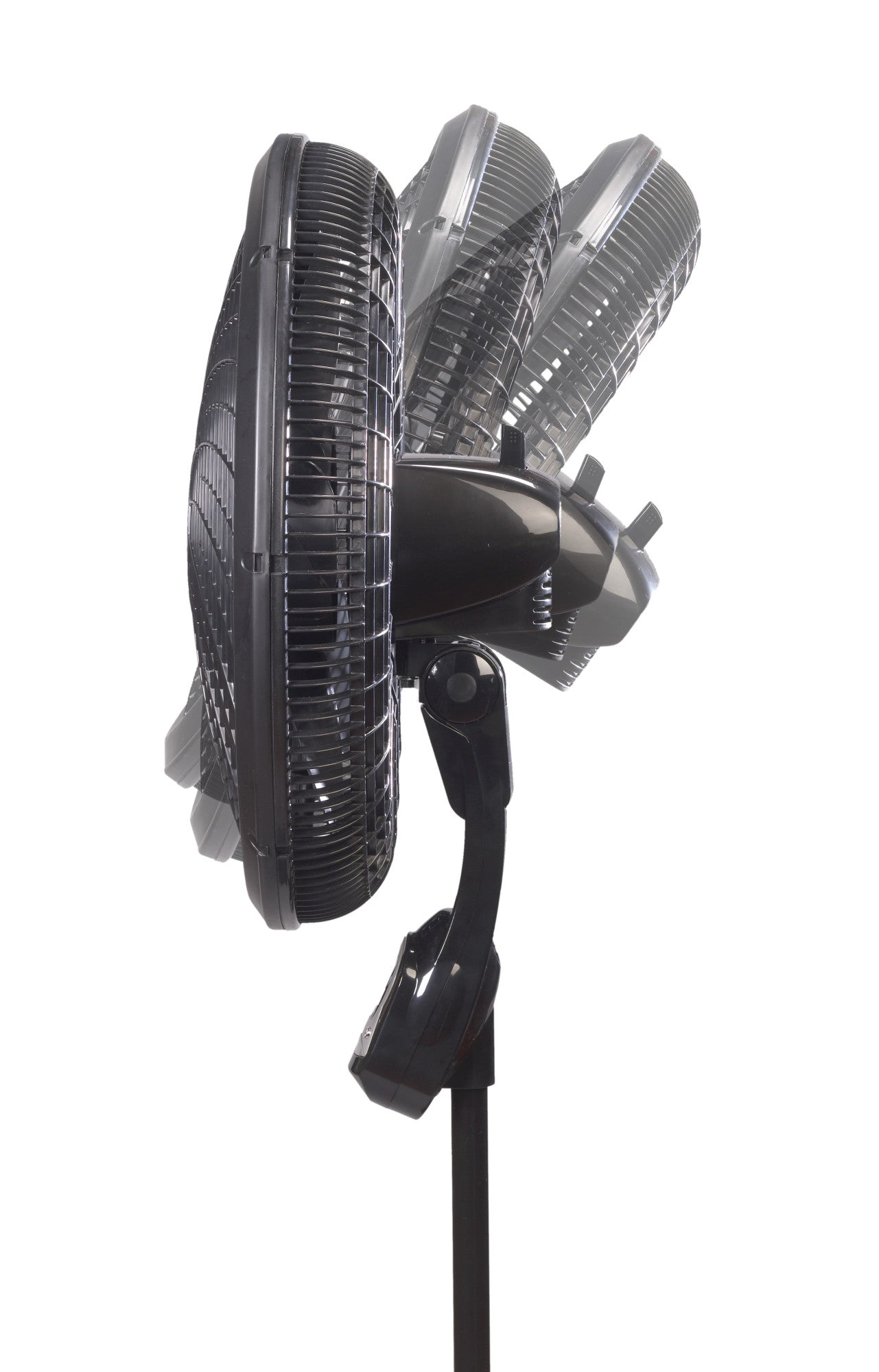 Lasko 18" 3-Speed Oscillating Cyclone Pedestal Fan with Remote and Timer, 1843, Black