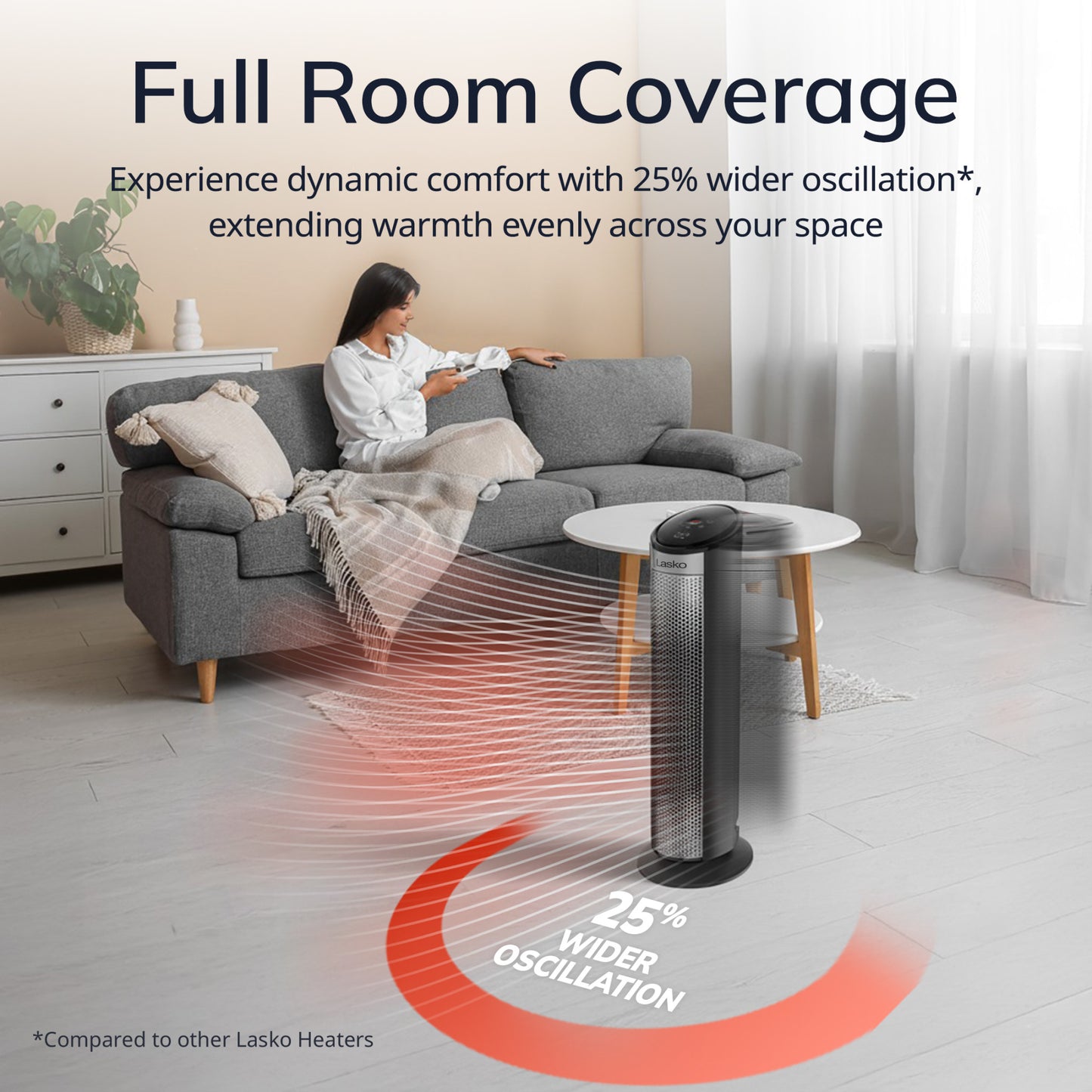 Lasko CT22498 Elite Collection Ceramic Tower Space Heater with Chid Lock and Remote: Black