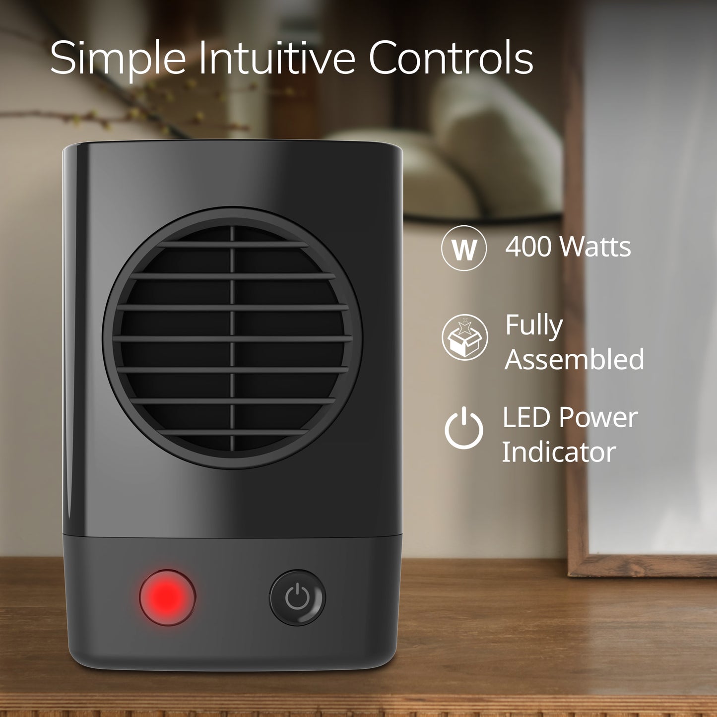 Lasko MyHeat™ Mini Personal Ceramic Heater (black)