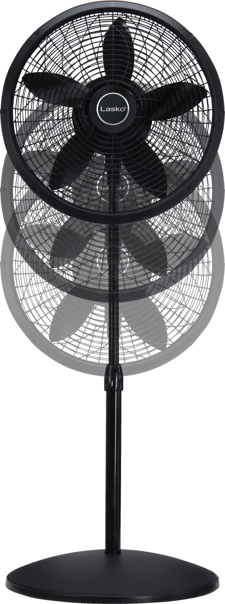Lasko 18" Oscillating Pedestal Fan with 3 Quiet Speeds, 1827, Black