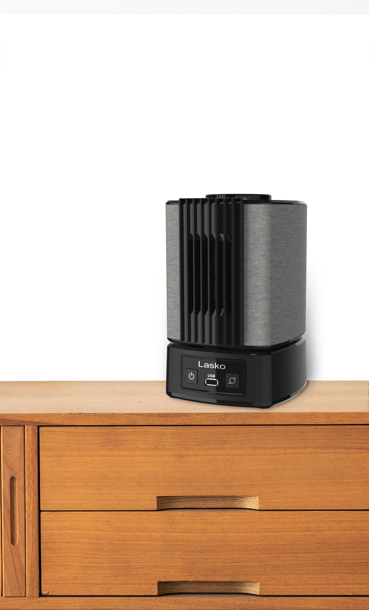 Lasko SlumberBreeze 2-in-1 Table Fan and White Noise Machine, SB100, Black