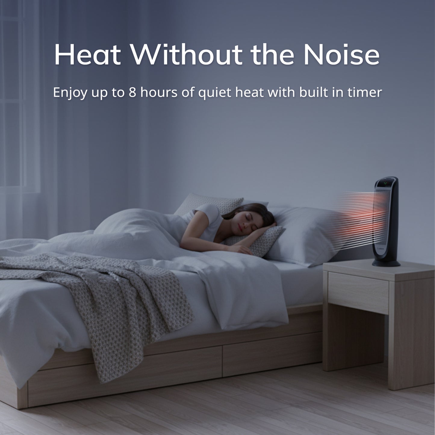 Lasko 1500W 23-In. Ceramic Tower Space Heater with Timer and Remote Control, CT22766, Black