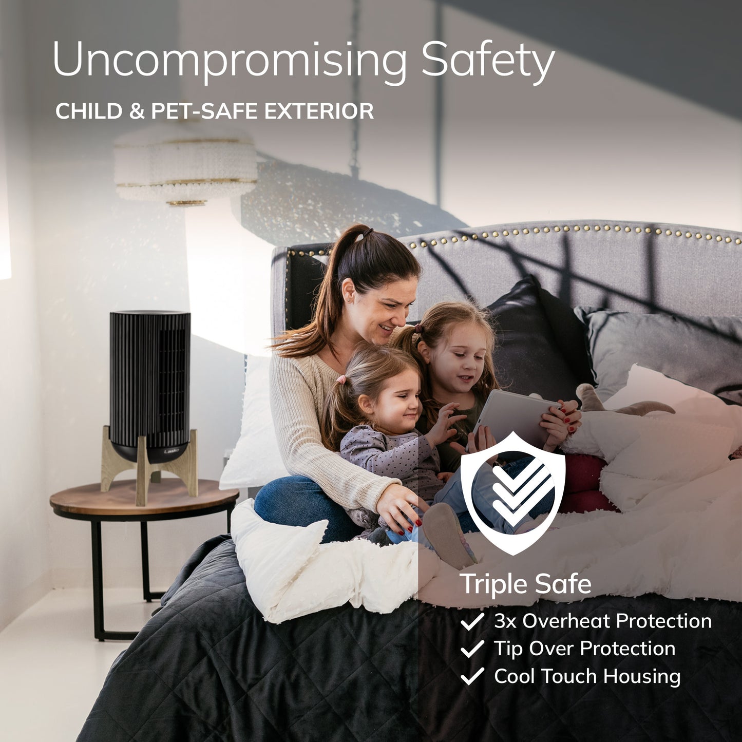 Lasko CX16550  Artisan Series Ceramic Space Heater and Base with Remote Control, Black