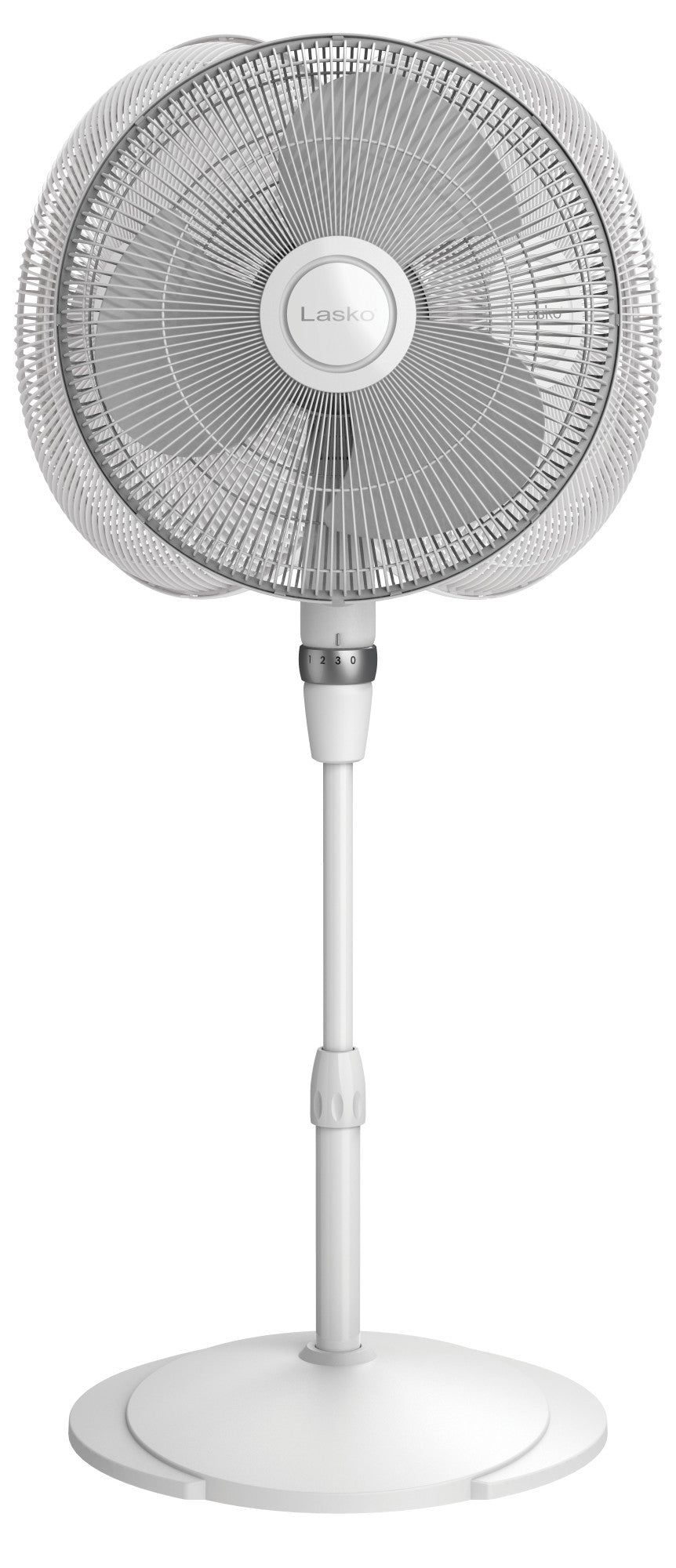 Lasko 16" Adjustable Pedestal Fan, S16225, White