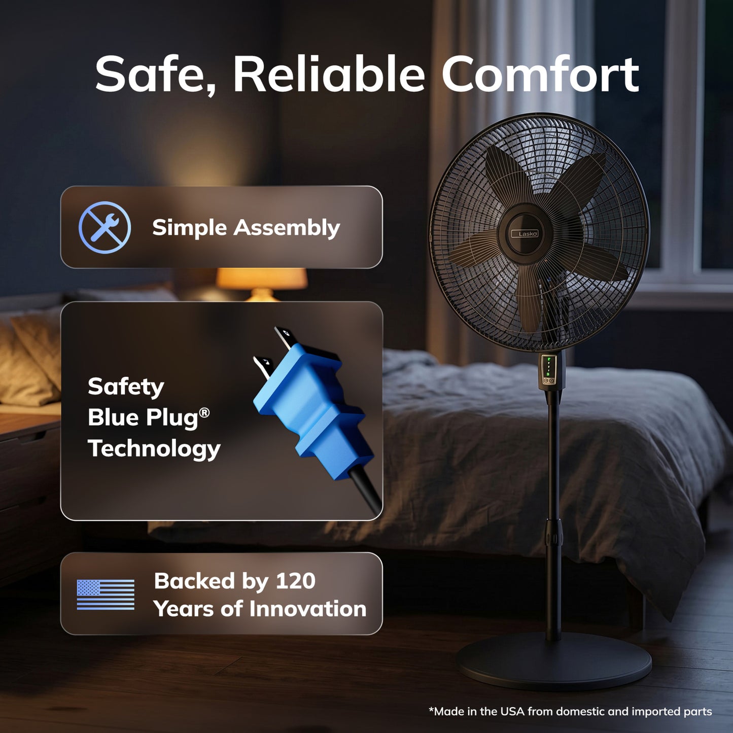 Lasko Cyclone Max 18" Pedestal Fan: Oscillating, 4-Speed, Remote, Black