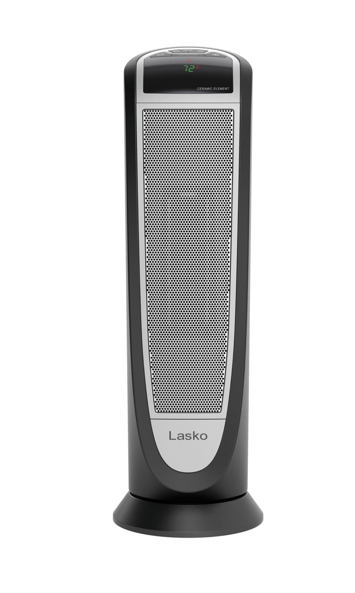 Lasko 1500W 23-In. Ceramic Tower Space Heater with Timer and Remote Control, CT22766, Black