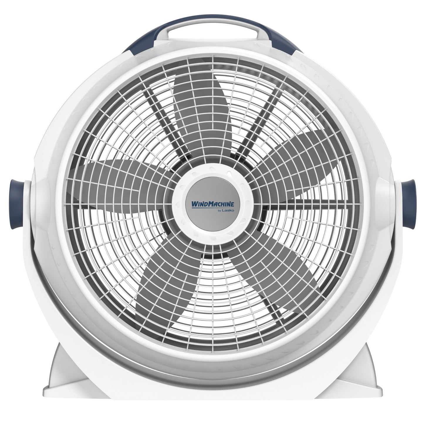 Lasko Wind Machine® 20" Air Circulator Floor Fan (3-speed, manual, 360° airflow, light gray)