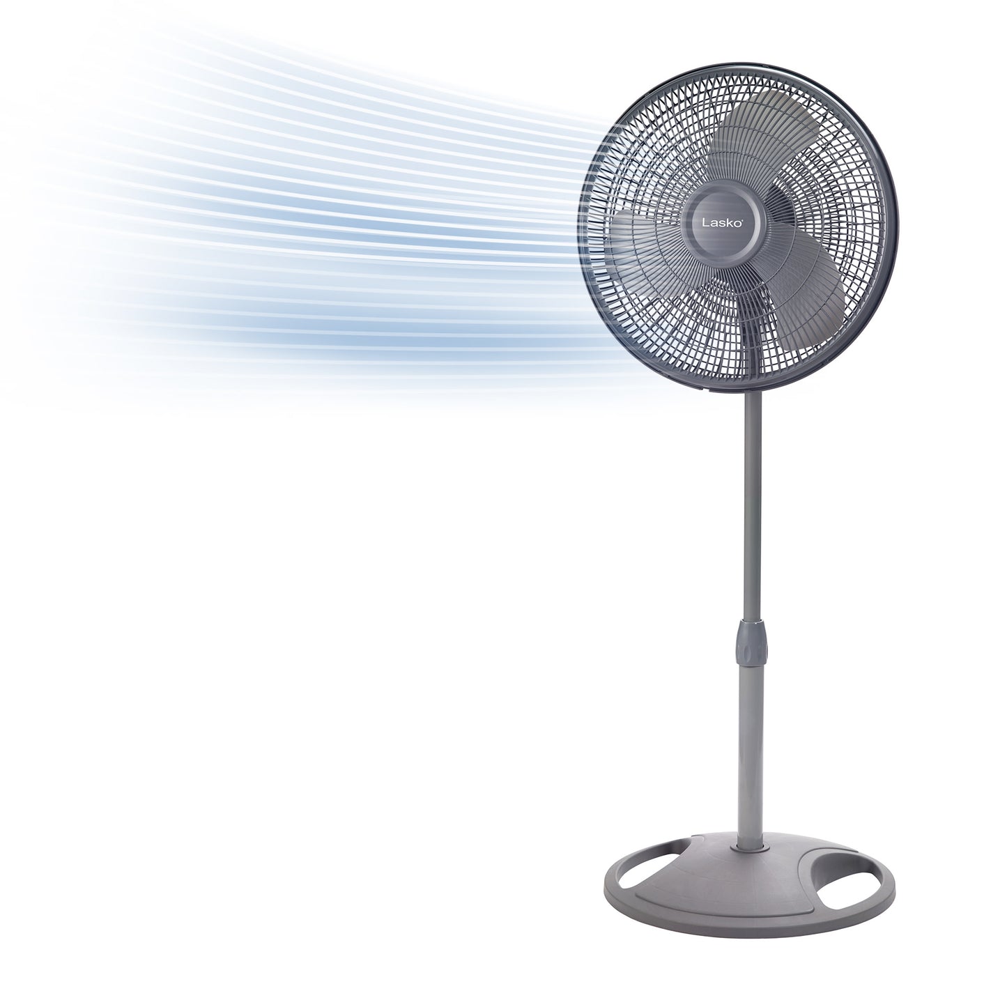Lasko 16" Adjustable Height Oscillating Pedestal Fan, 2524, Gray