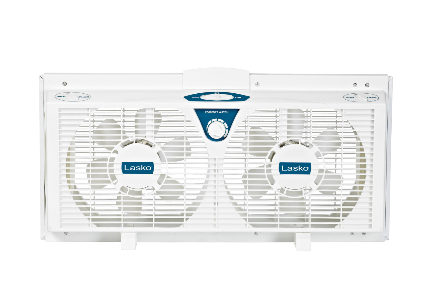 Lasko Electrically Twin Window Fan for Intake or Exhaust, 2138, White