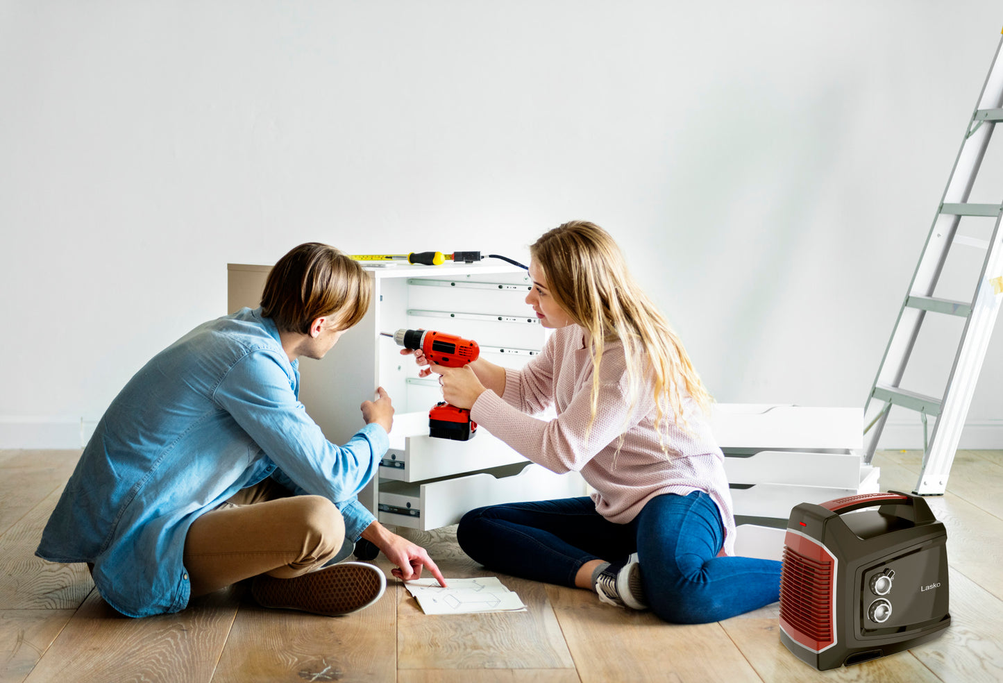 Lasko Ceramic Utility Heater, CU12518, Black